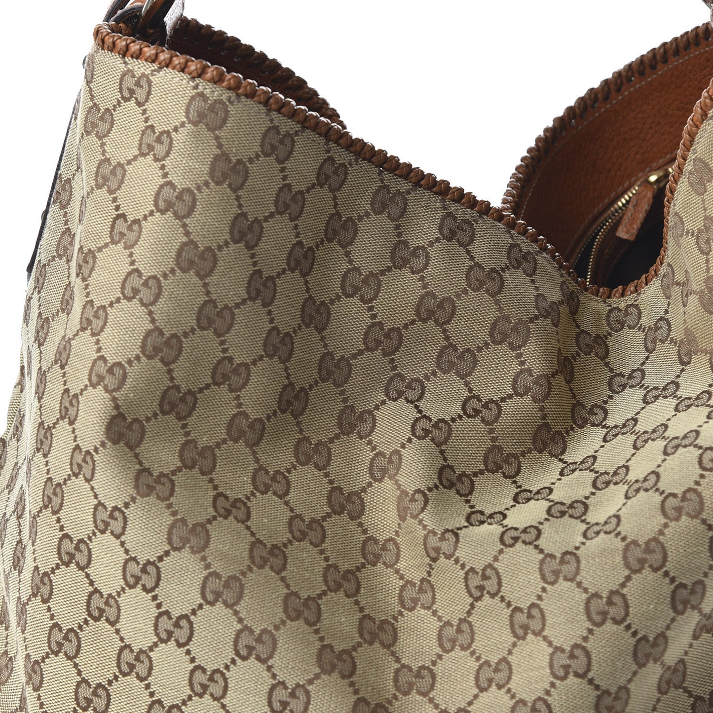 Monogram Large Horsebit Chain Hobo Brown