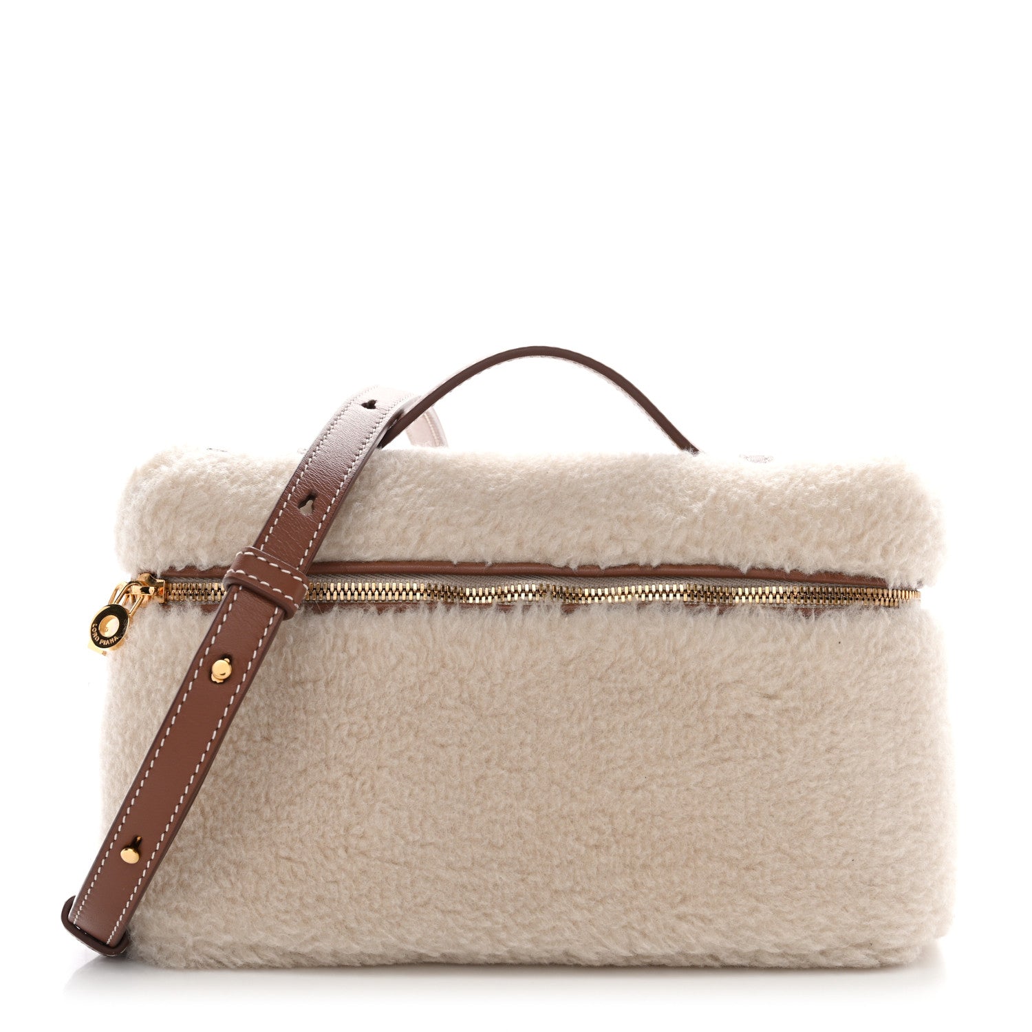 Loro Piana☆新品タグ付き☆最終お値下げ‼️ Loro Piana CashFur Calfskin L19 Extra Pocket Pouch Ancient Paper