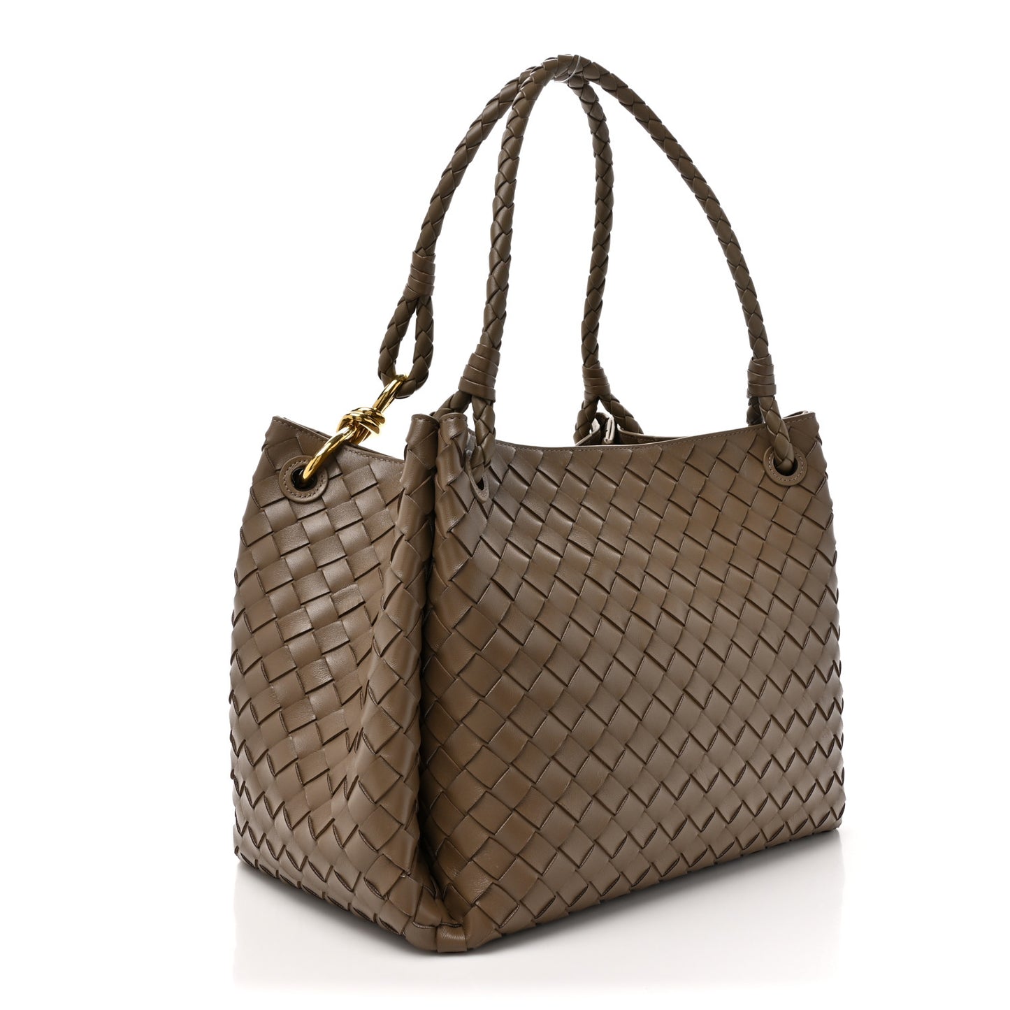 Nappa Intrecciato Large Andiamo Parachute Shoulder Bag Pinecone