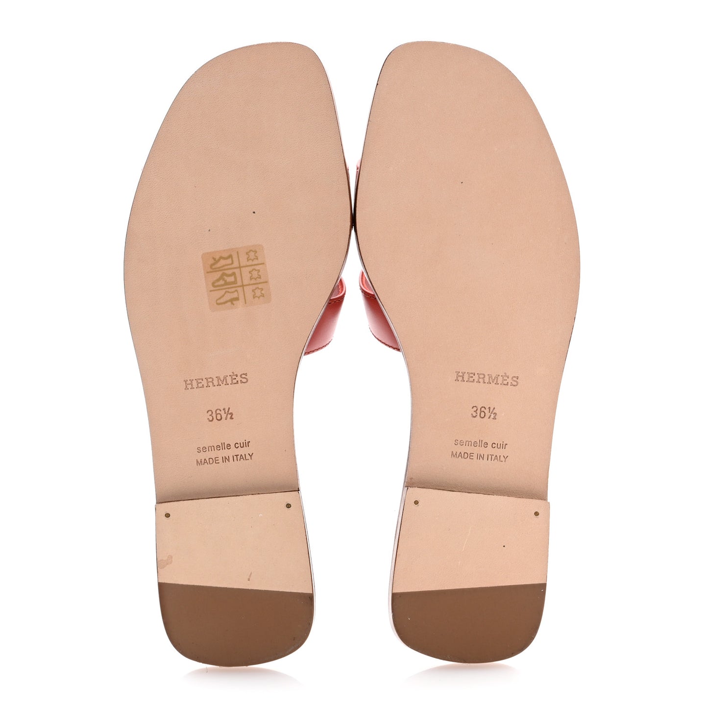 Box Calfskin Oran Sandals 36.5 Rouge De Turin