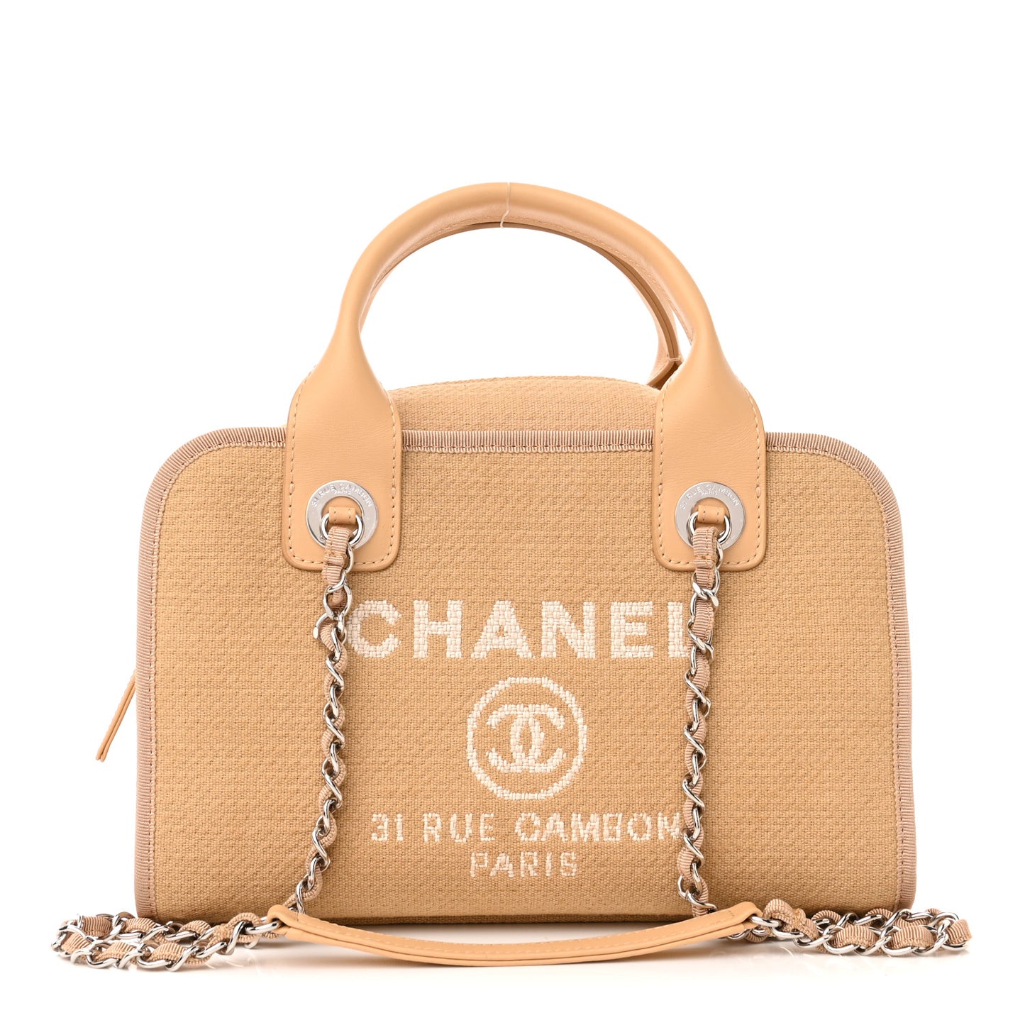 Denim Deauville Bowling Bag Beige