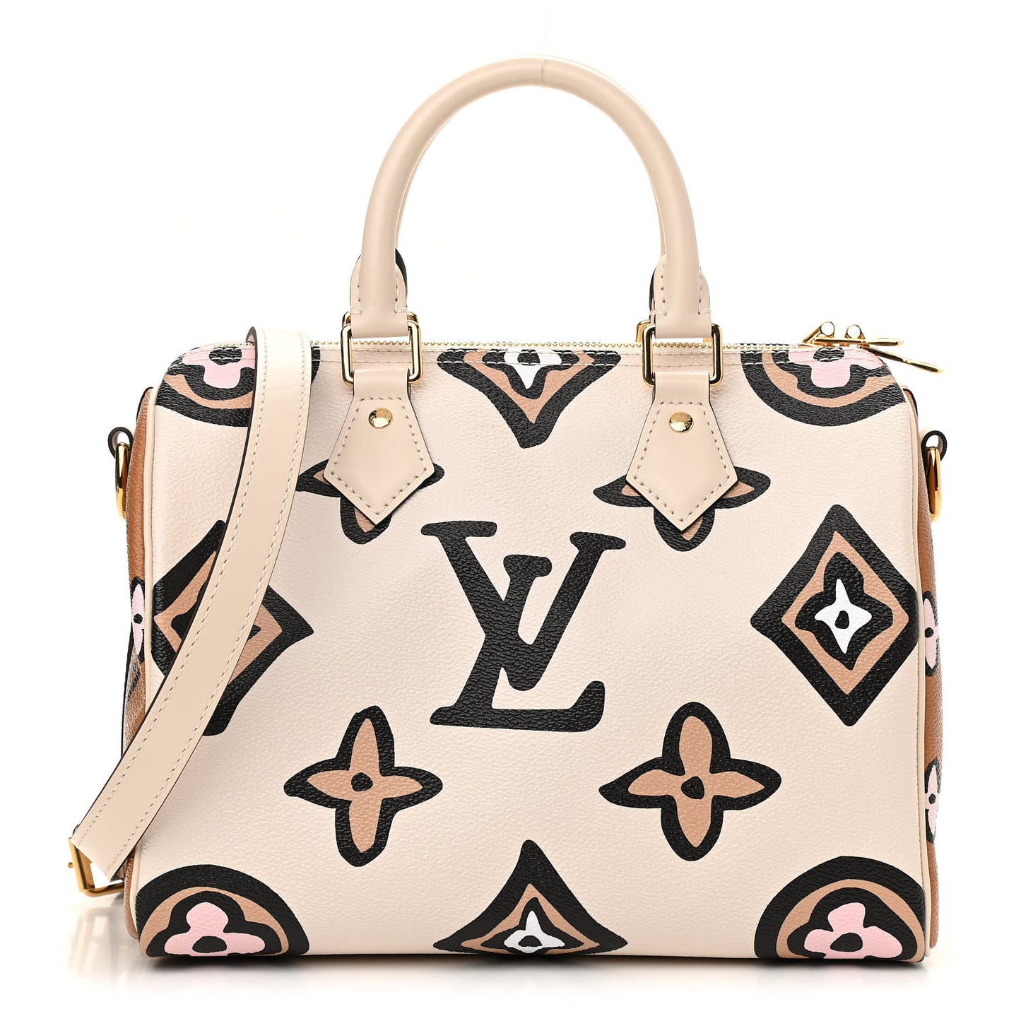 Monogram Giant Wild At Heart Speedy Bandouliere 25 Creme