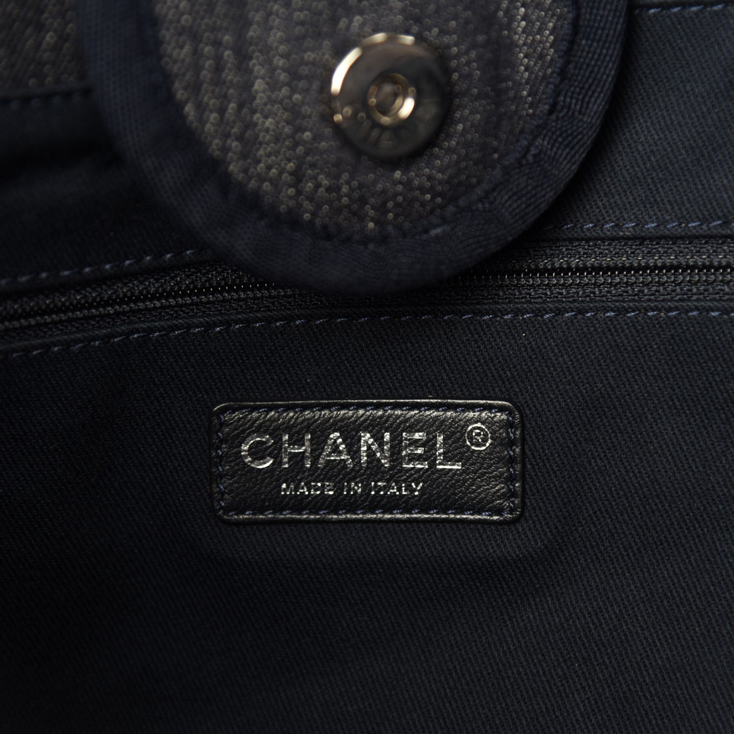 Denim Medium Deauville Tote Dark Blue