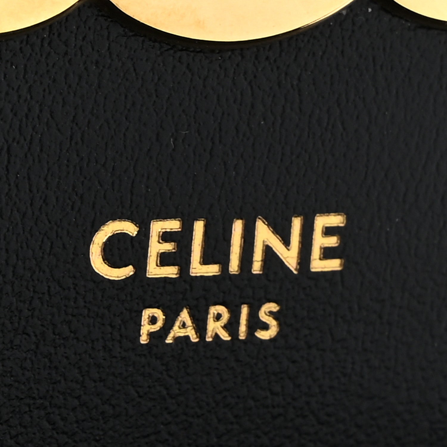 Celine Shiny Calfskin Triomphe Flap Card Holder Black 6 of 8