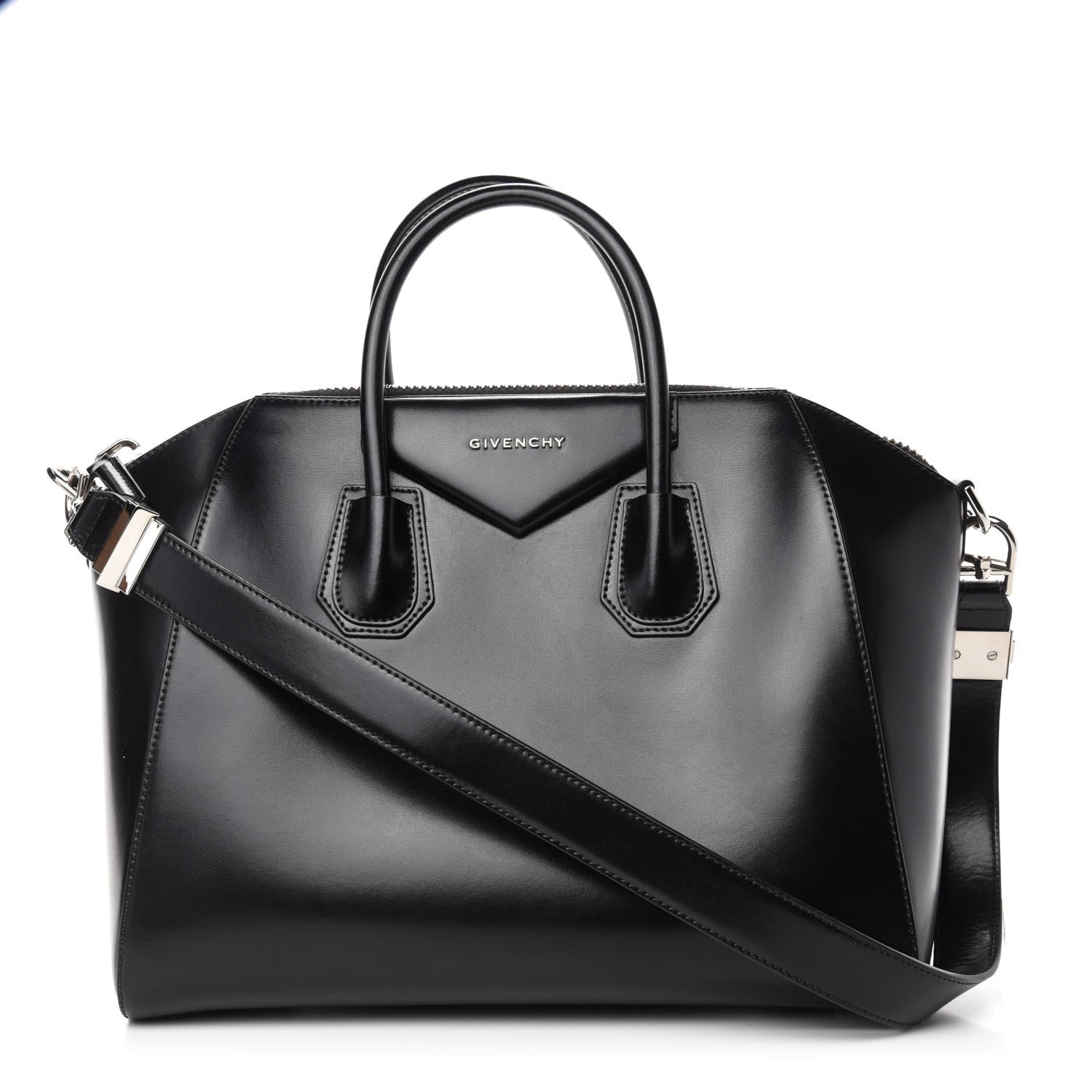 Givenchy Shiny Lord Calfskin Medium Antigona Black 1 of 10