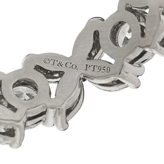 Platinum Diamond Victoria Alternating Band Ring 53 6.25