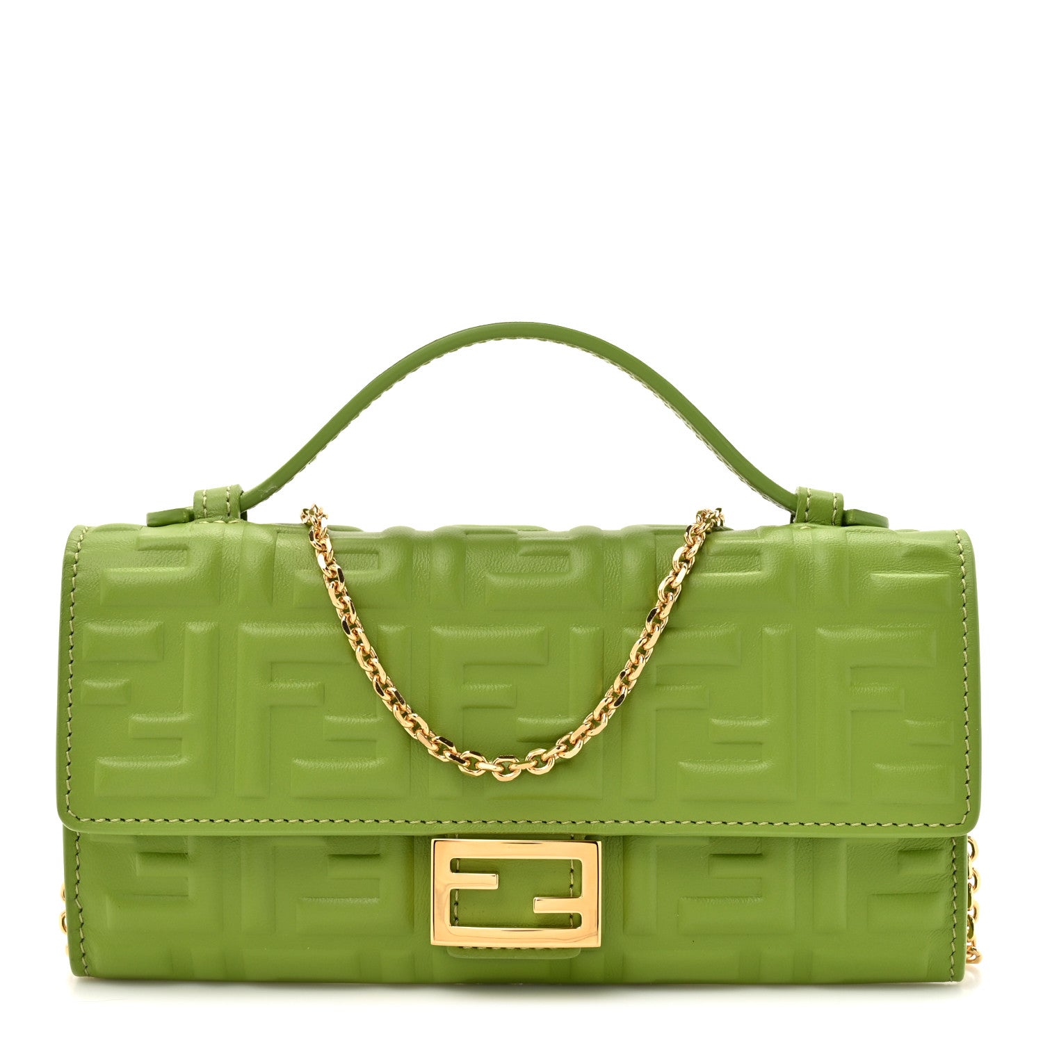 Fendi Nappa Matisse FF Embossed Baguette Continental Wallet With