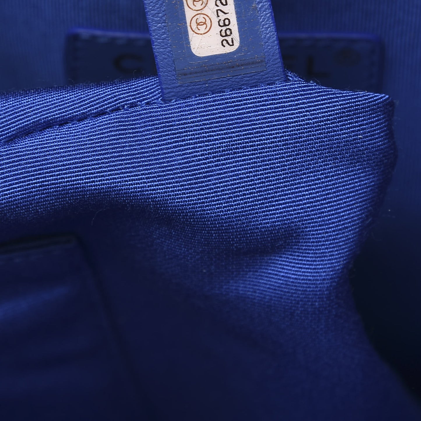 Aged Calfskin Quilted Large 31 Shopping Bag Red Blue