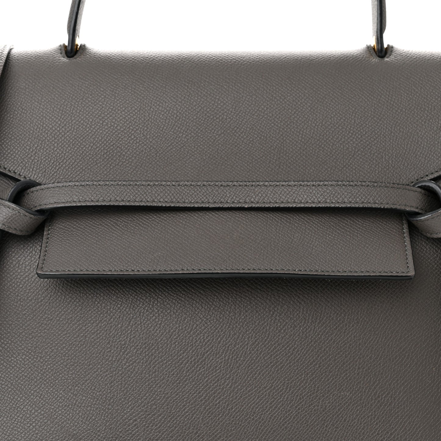 Grained Calfskin Mini Belt Bag Grey