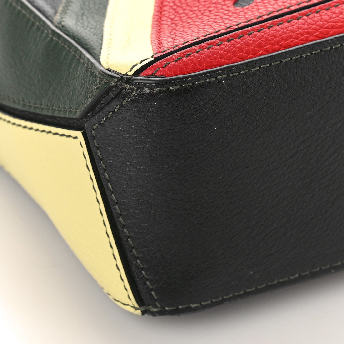Calfskin Paula's Ibiza Watermelon Mini Puzzle Bag Black