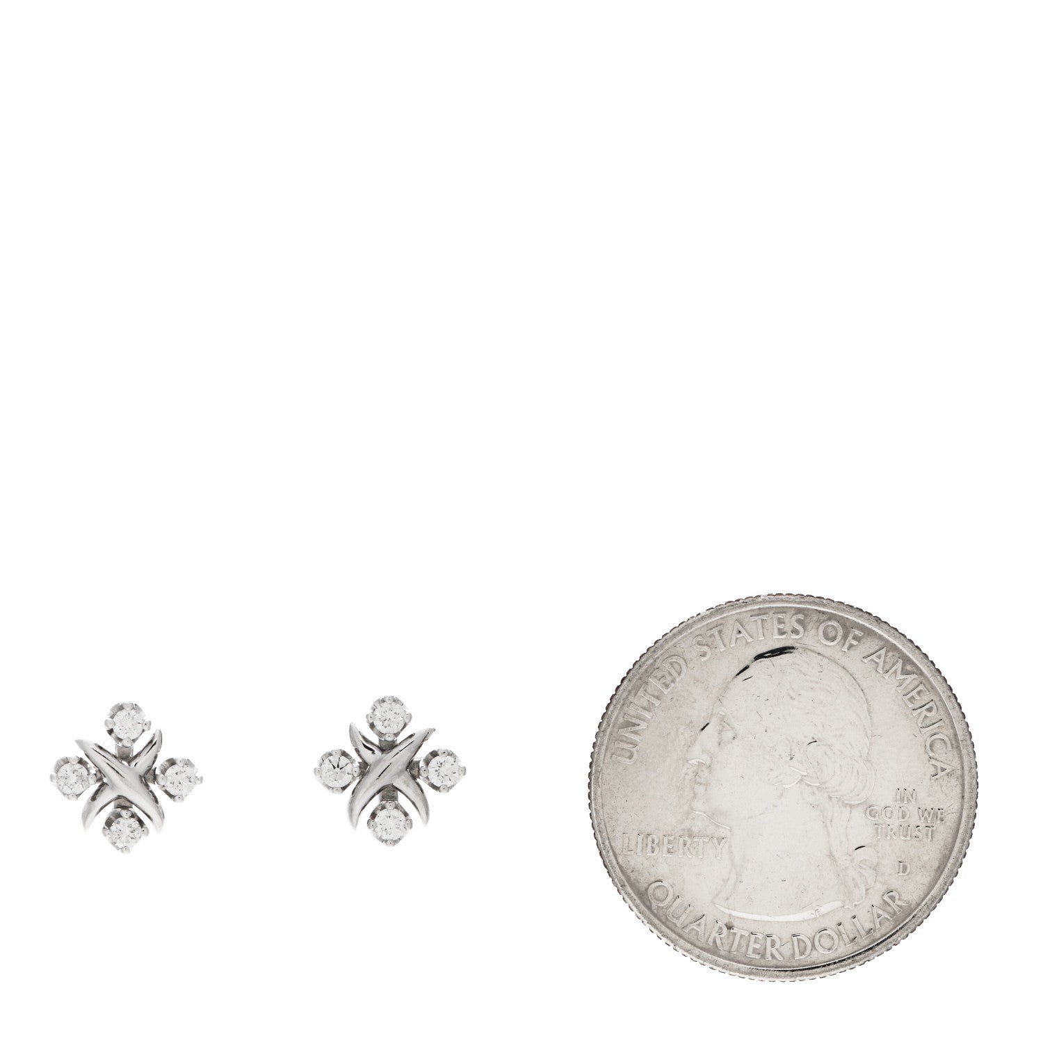 Tiffany Platinum Diamond Schlumberger Lynn Earrings 2 of 5