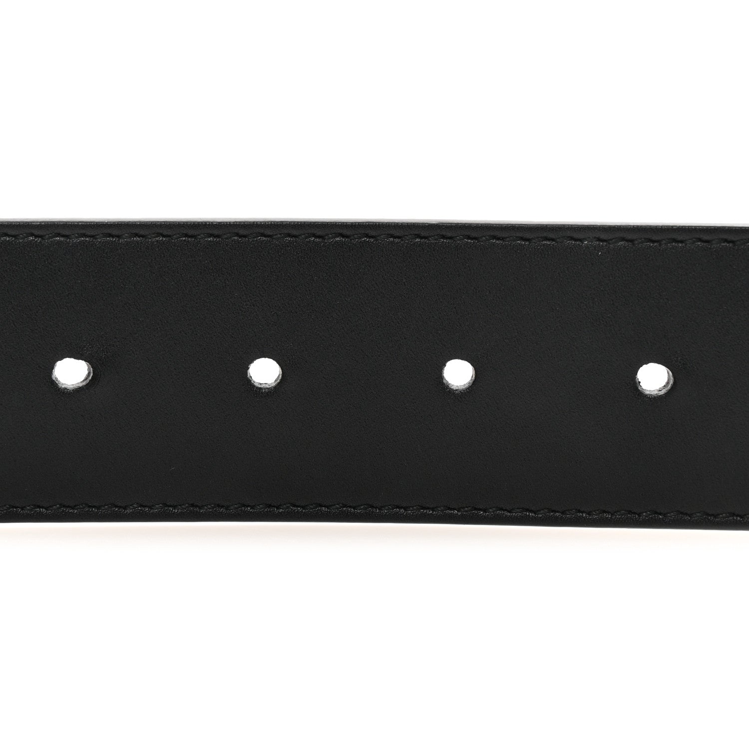 Gucci Moon Calfskin Pearl Double G 40mm Belt 80 32 Black Cream 4 of 6