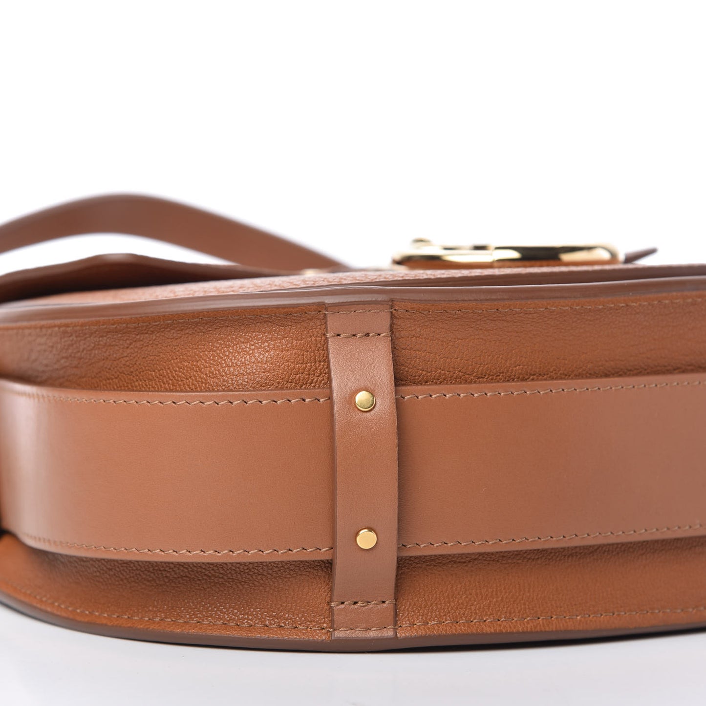 Grained Calfskin Large Tess Bag Caramel