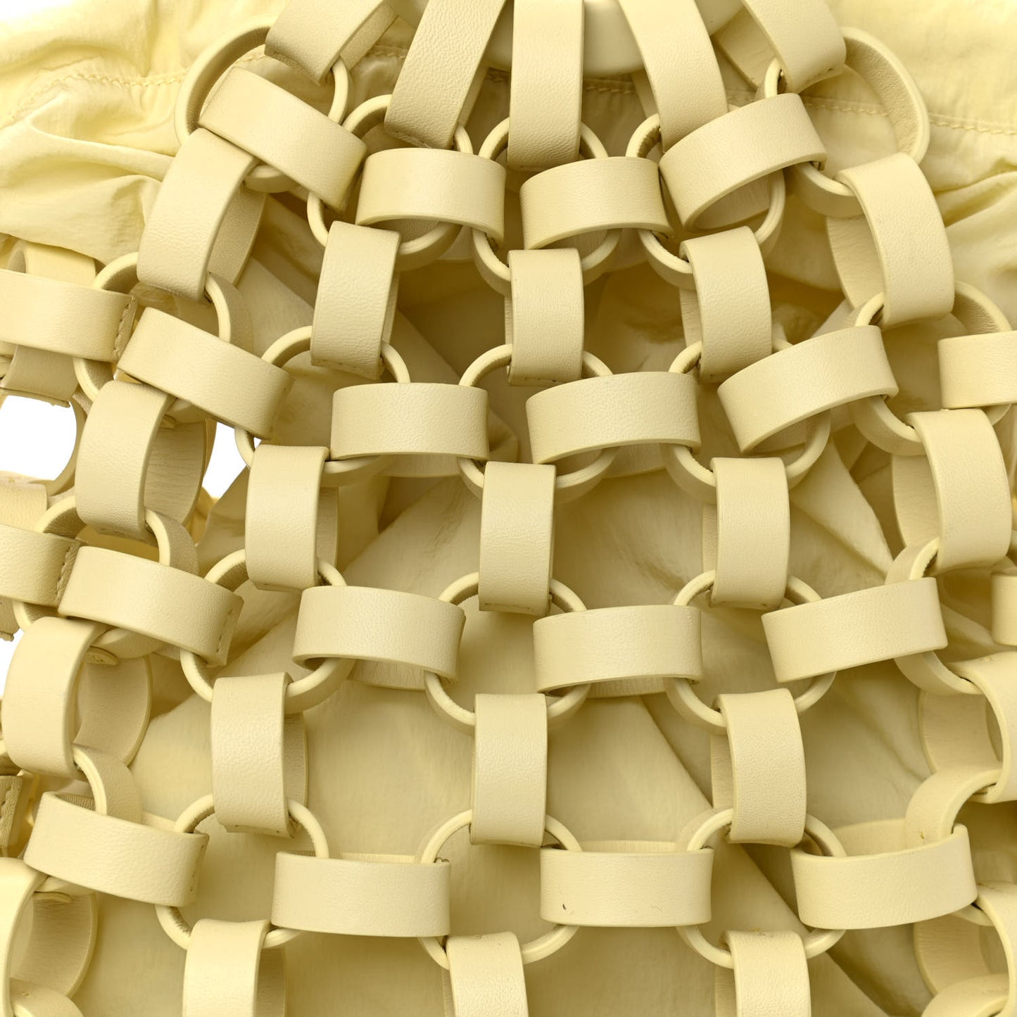 Lambskin Intrecciato Drawstring Shopper Tote Buttercup Yellow