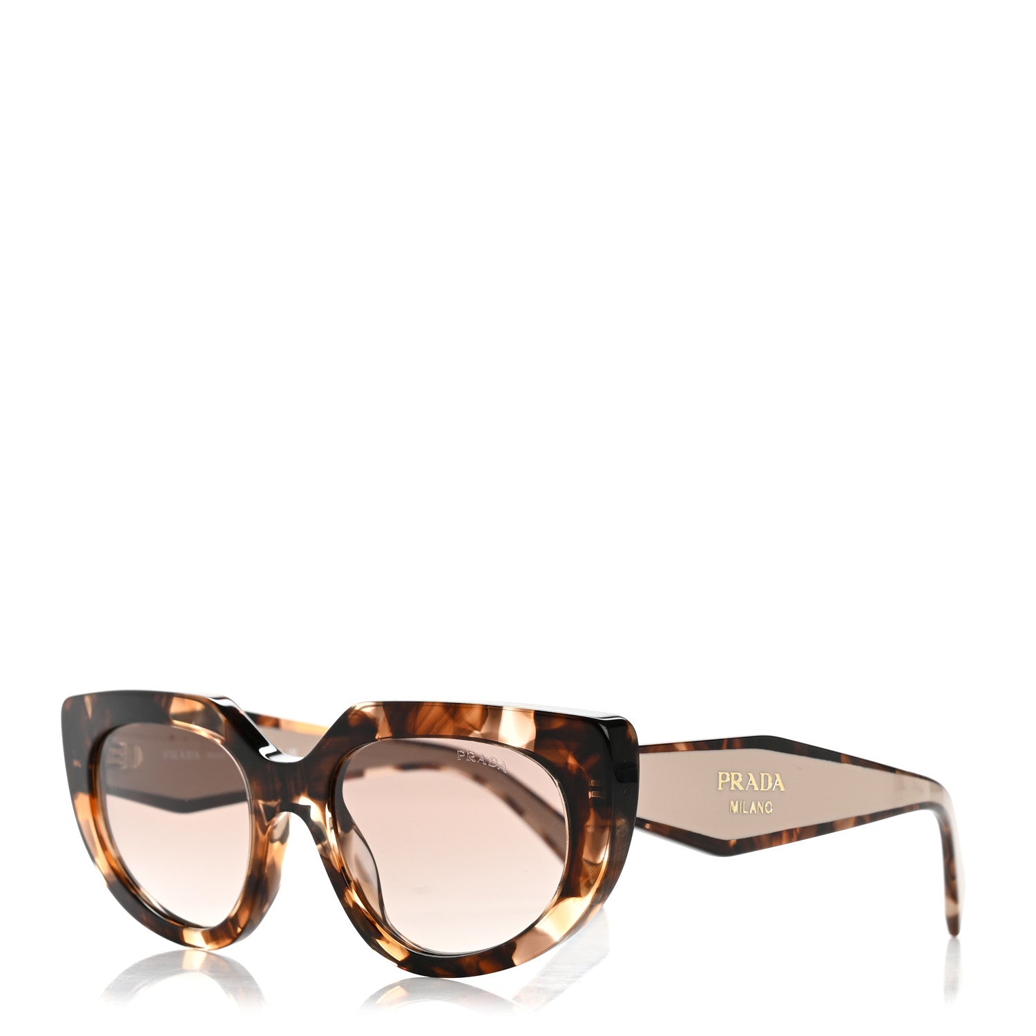 Prada Acetate Sunglasses SPR D02 Tortoise Dark Brown 1880664