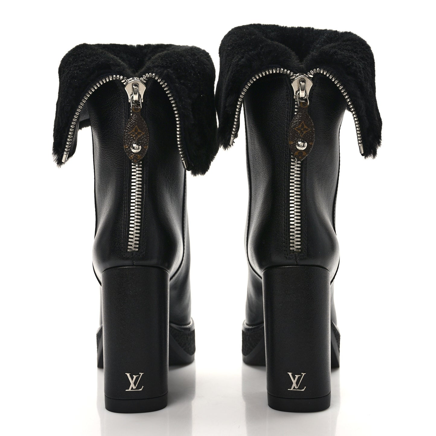 Calfskin Shearling Beaubourg Ankle Boots 37 Black