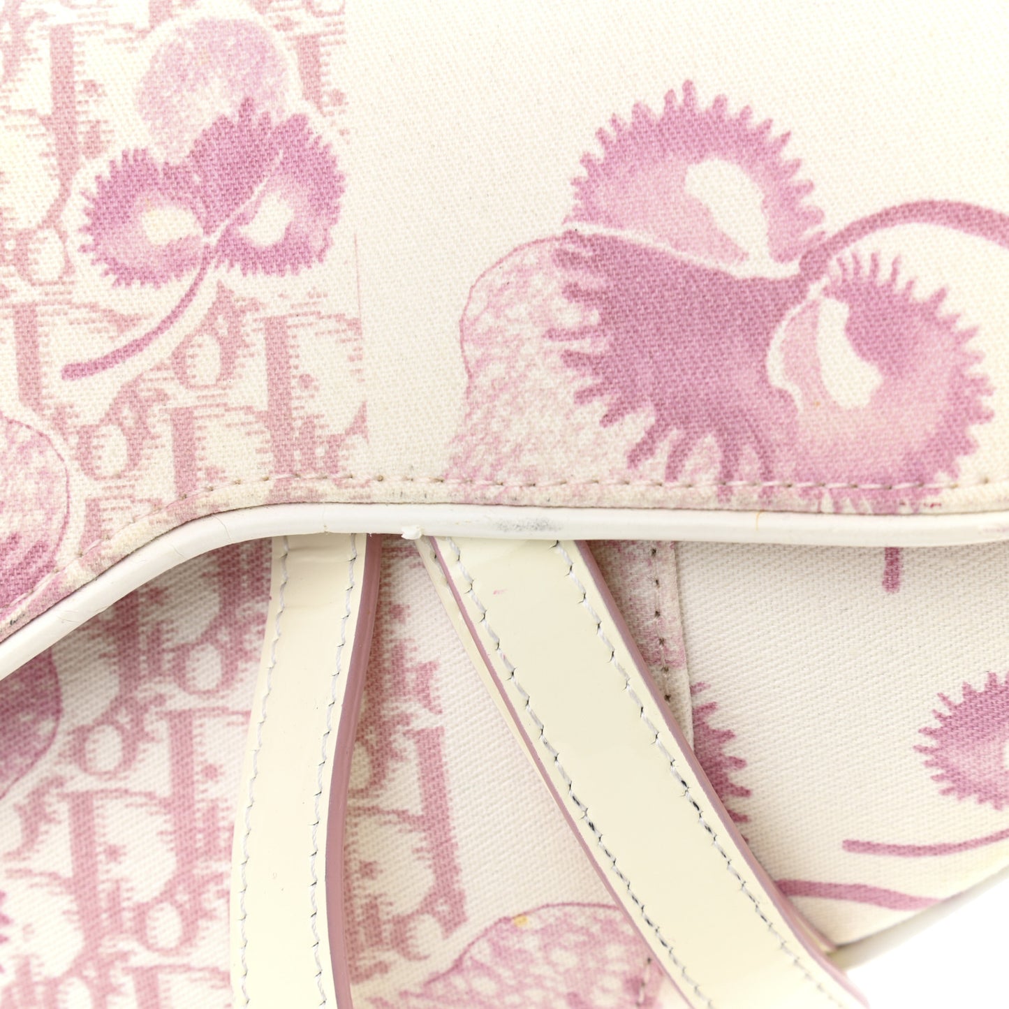 Monogram Floral Saddle Bag Pink