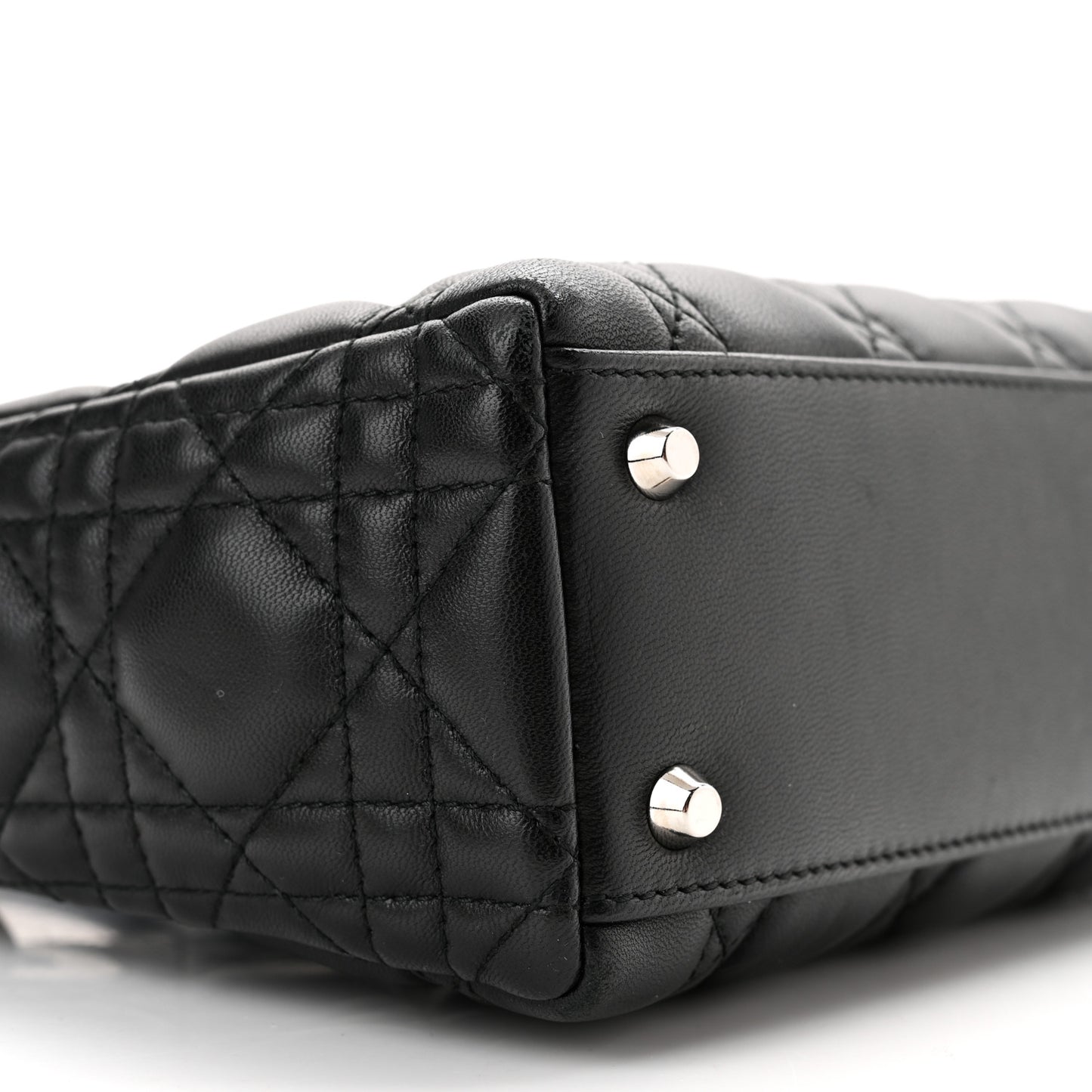 Lambskin Cannage Mini Lady Dior Black