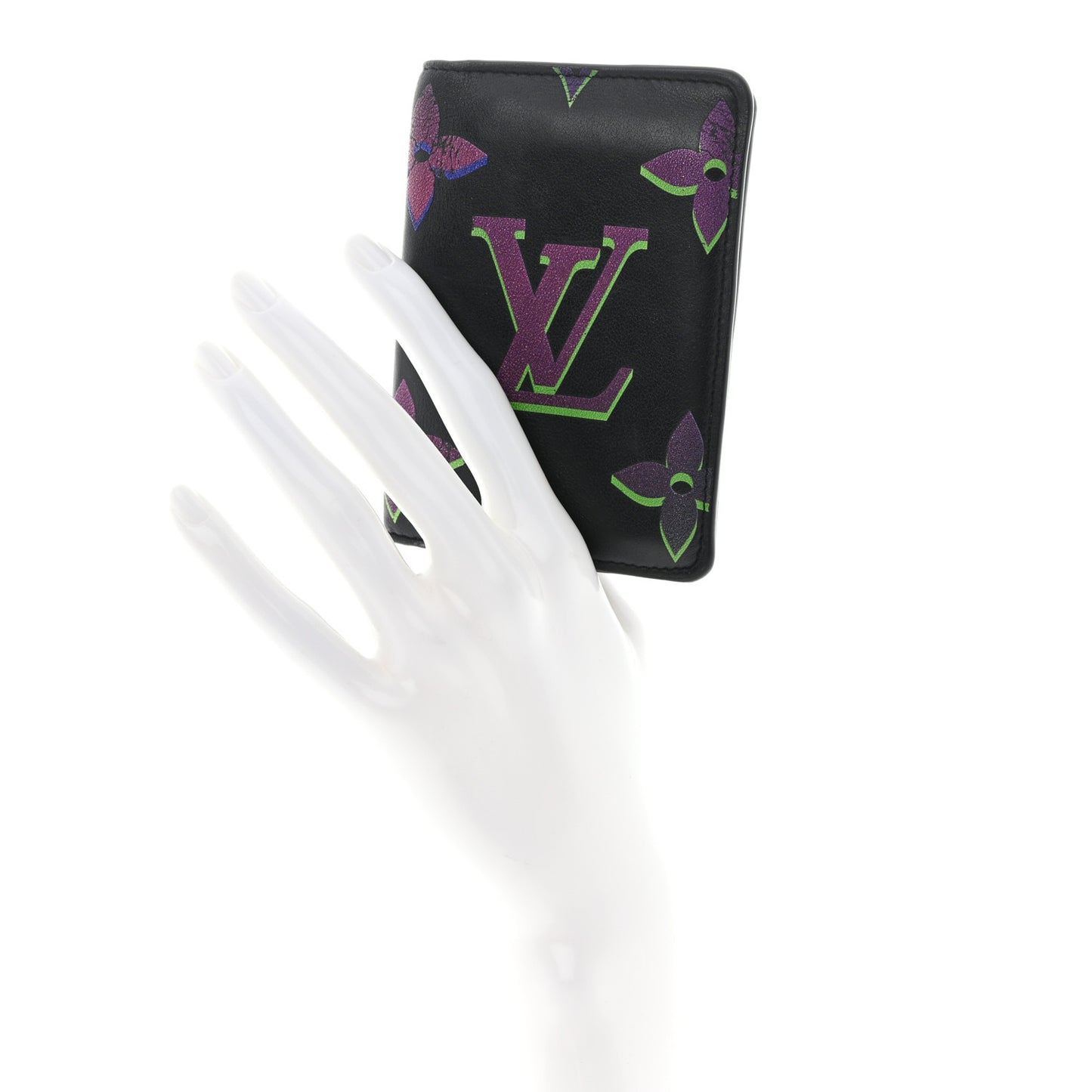 Calfskin Monogram Spotlight Pocket Organizer Black Multicolor