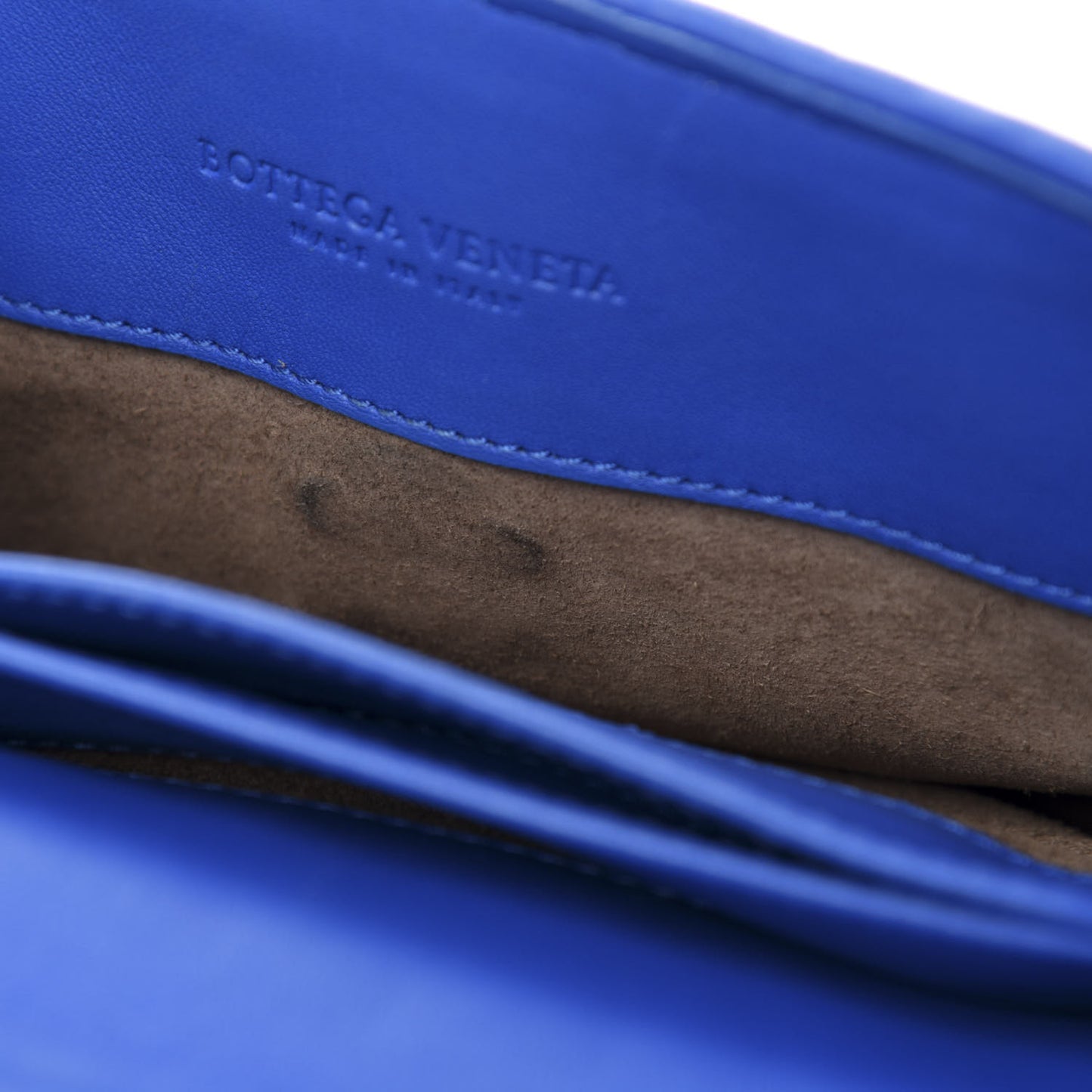 Nappa Intrecciato Baby Olimpia Shoulder Bag Signal Blue