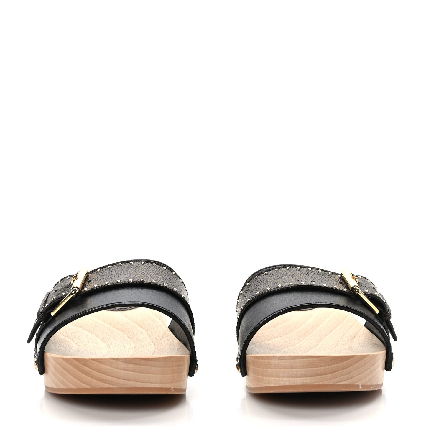 Calfskin Monogram Cottage Mules 41 Black