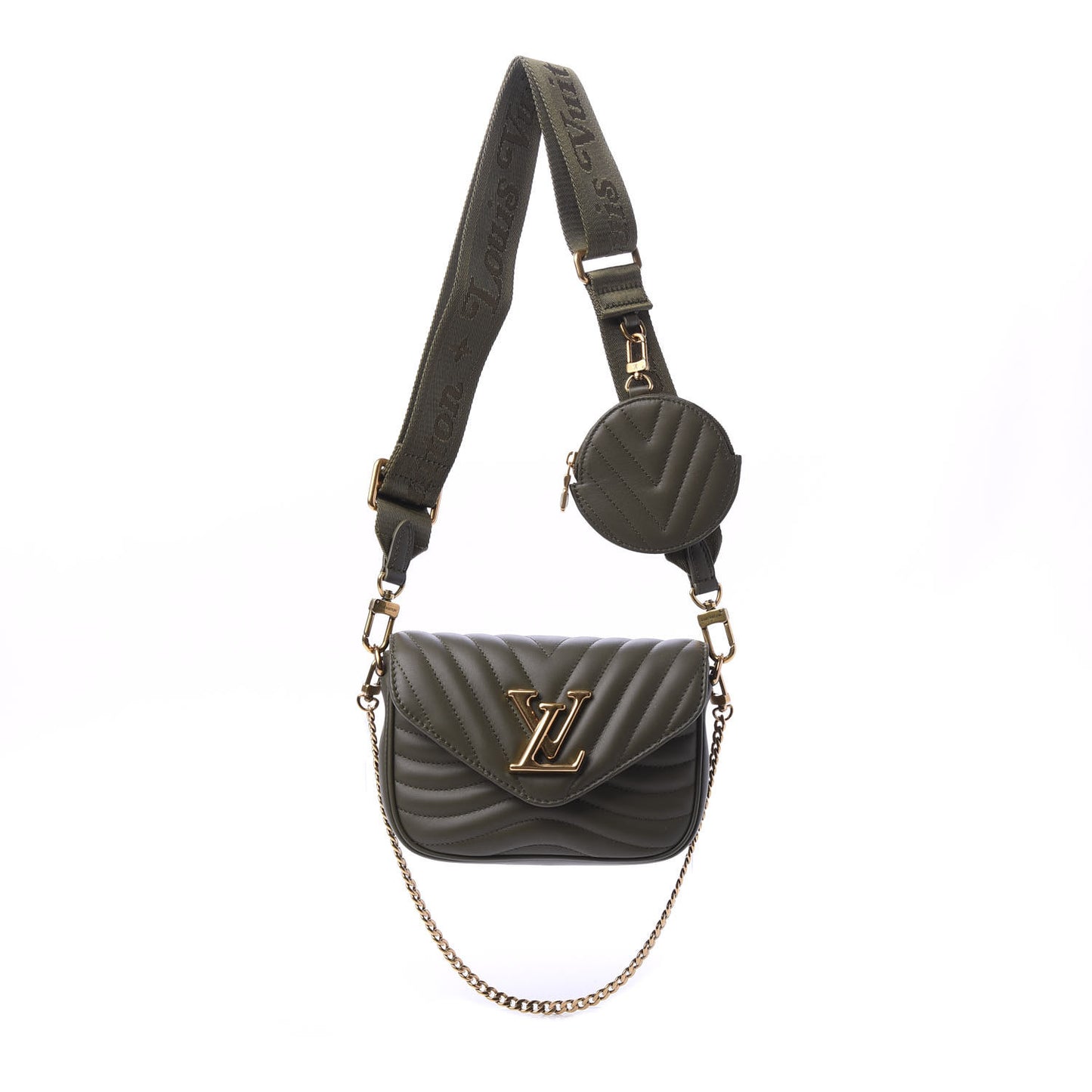 Calfskin New Wave Multi Pochette Kaki
