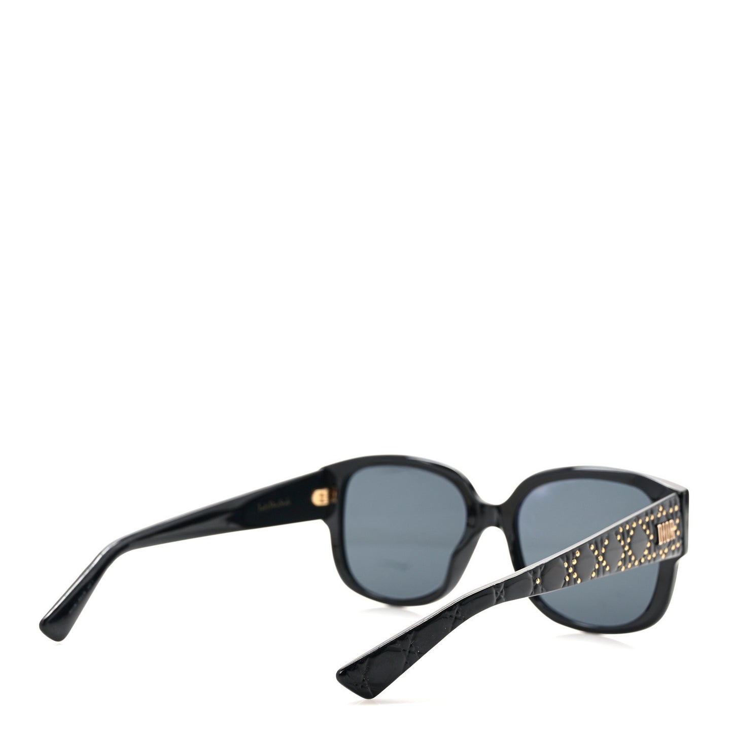 Acetate Cannage Lady Dior Studs 5 Sunglasses Black