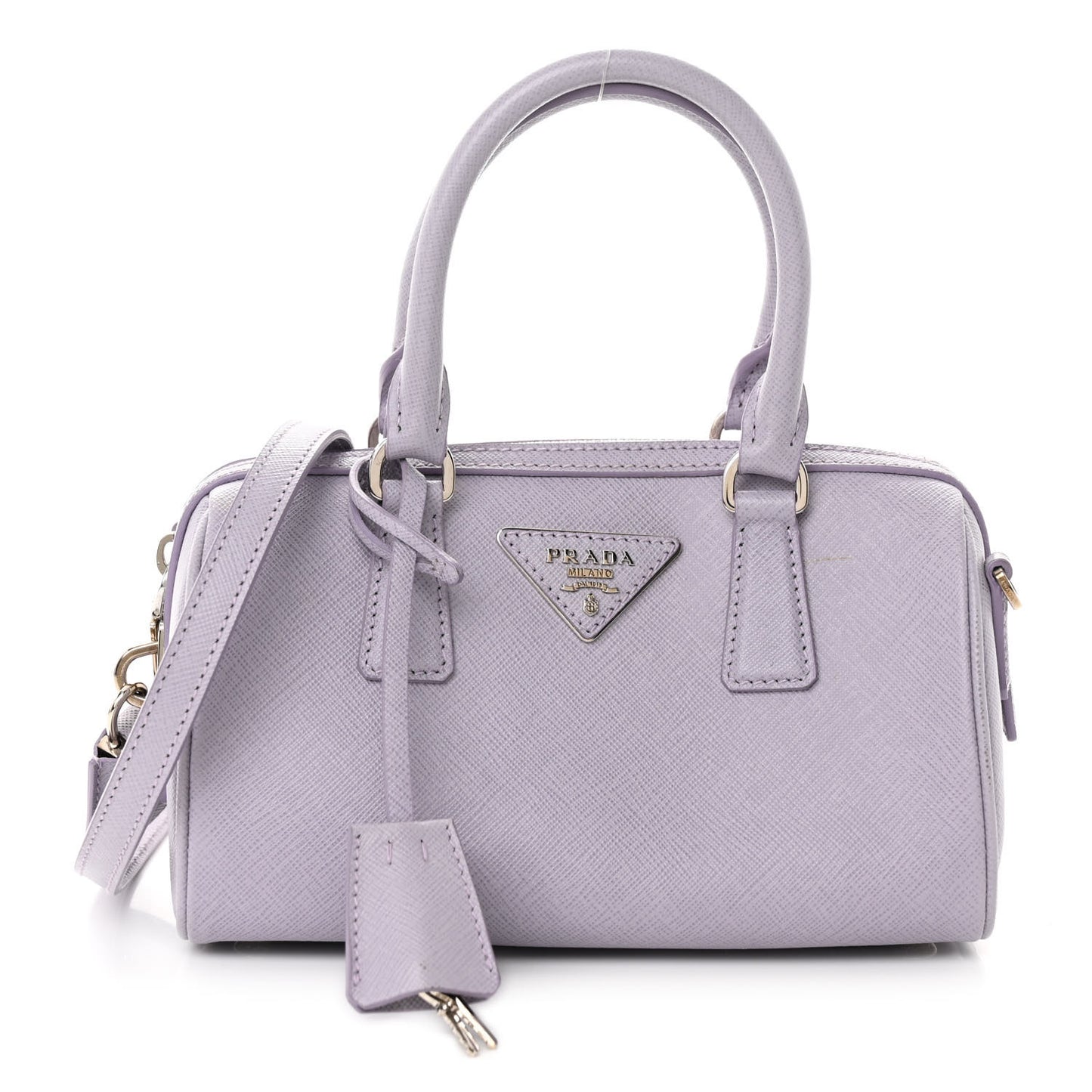 Saffiano Lux Top Handle Crossbody Bag Glicine