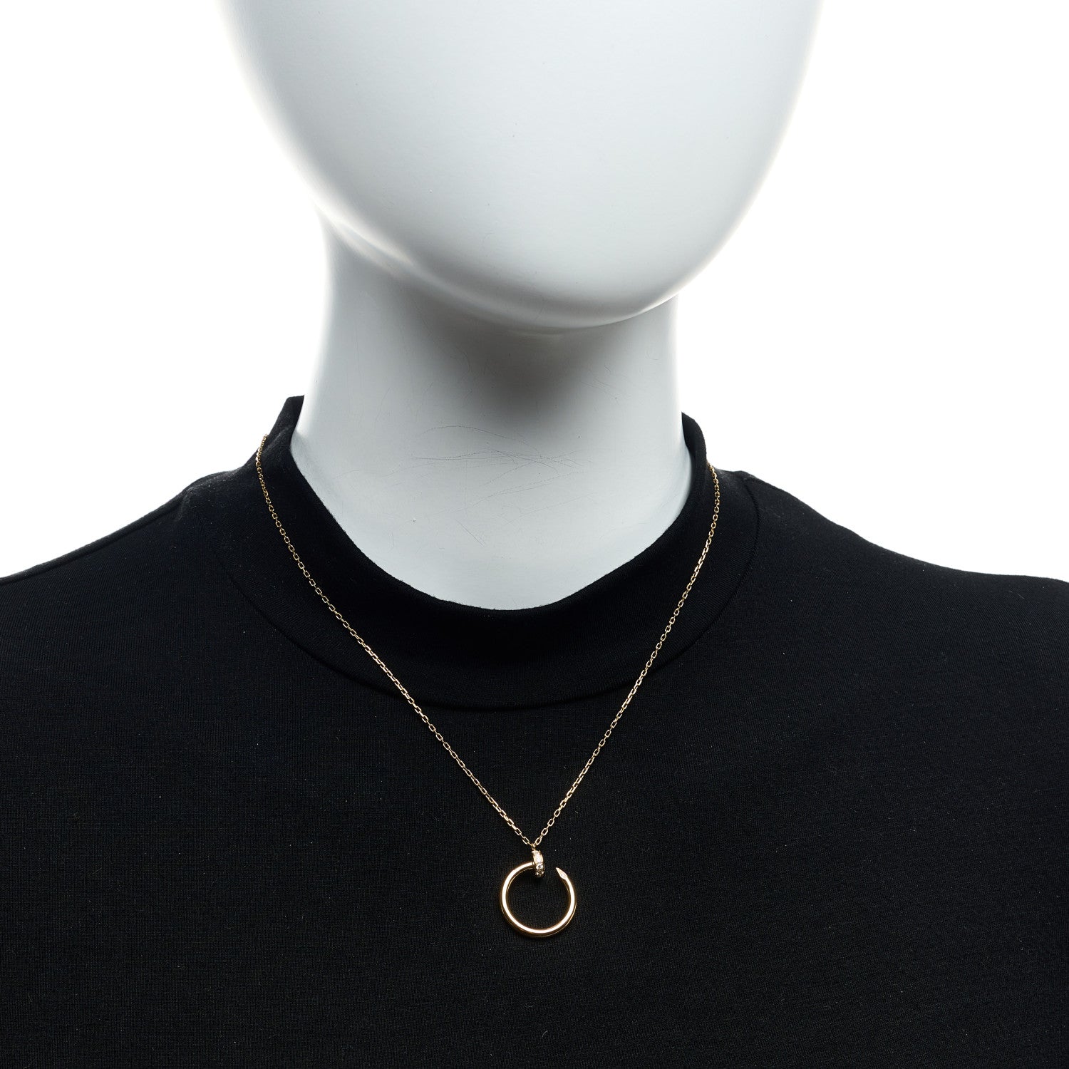 Cartier 18K Yellow Gold Diamond Juste Un Clou Pendant Necklace 2 of 6