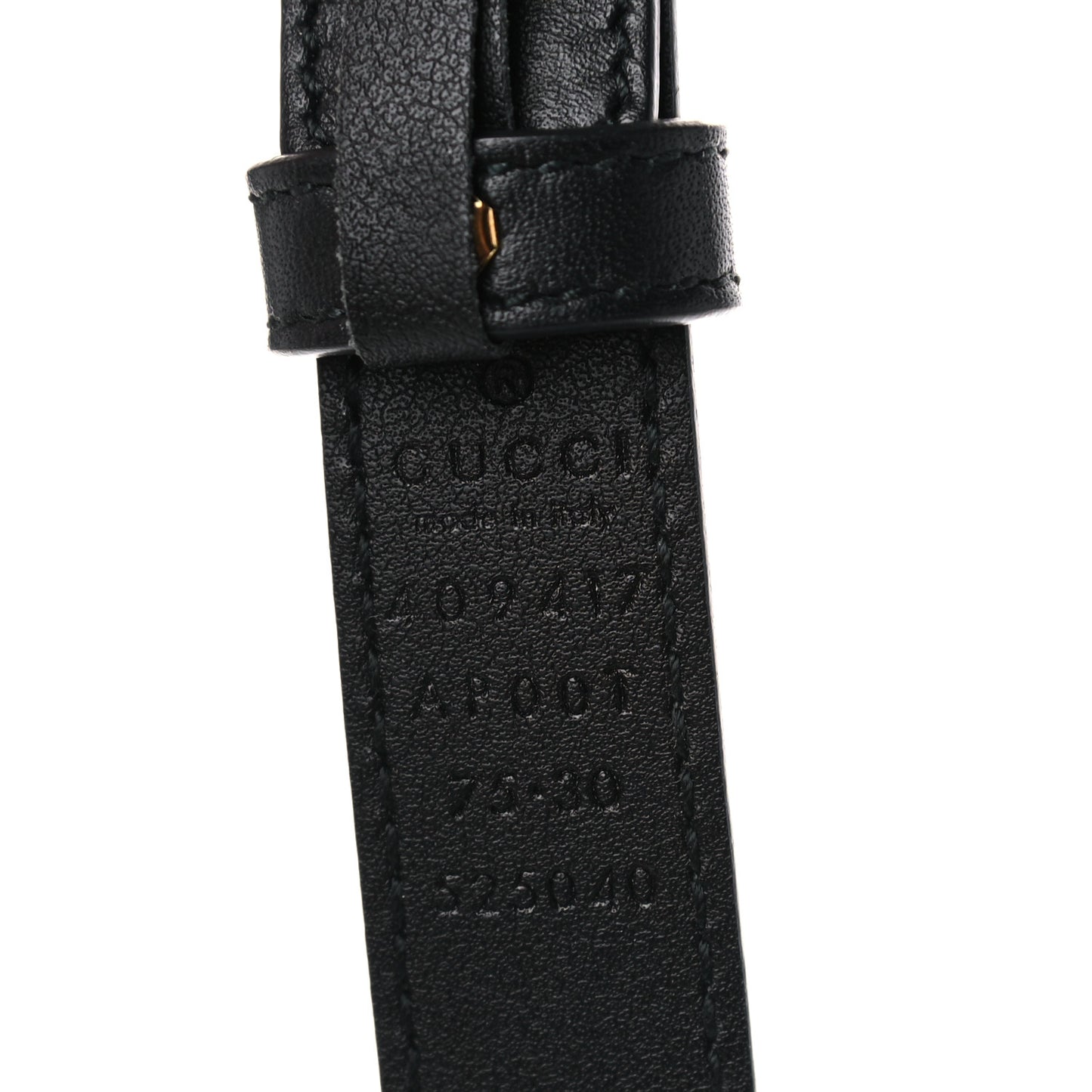Calfskin Double G 20mm Belt 75 30 Black