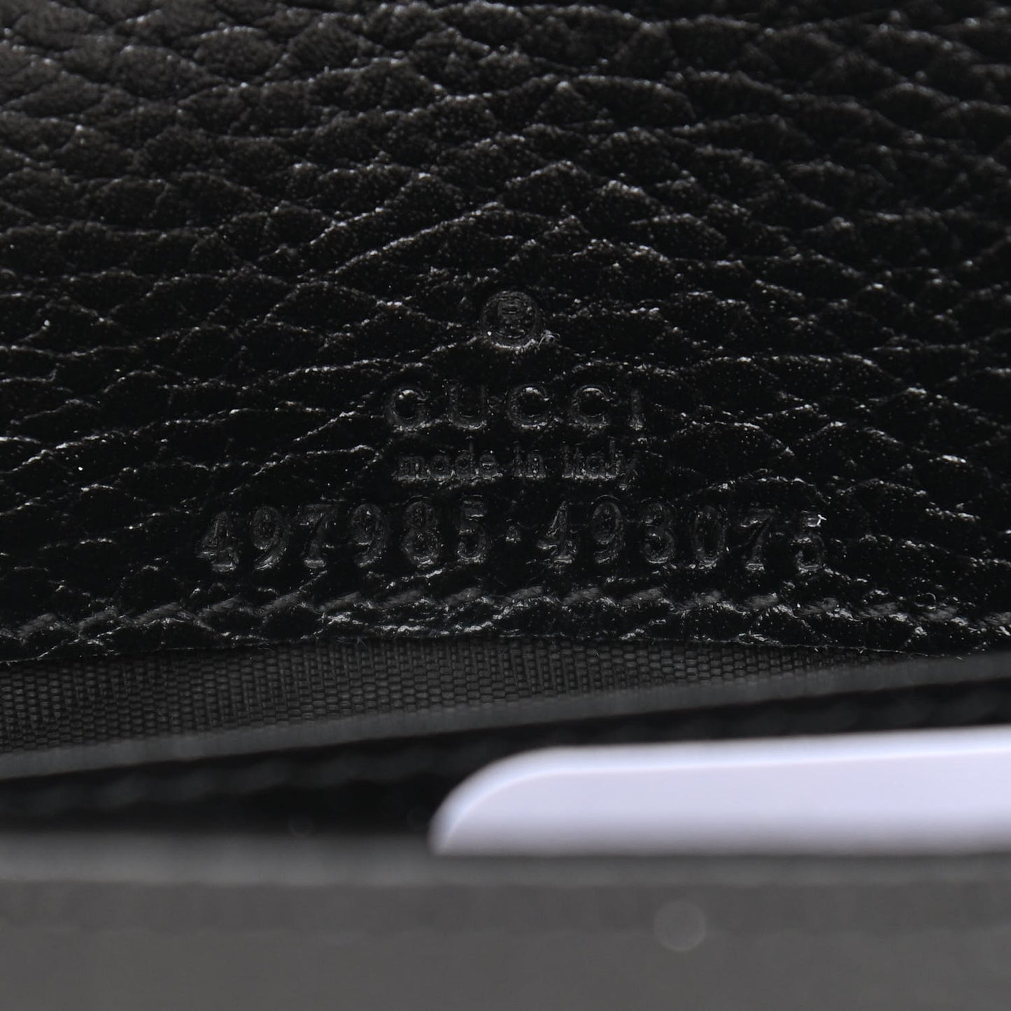 Calfskin Mini GG Marmont Chain Wallet Black