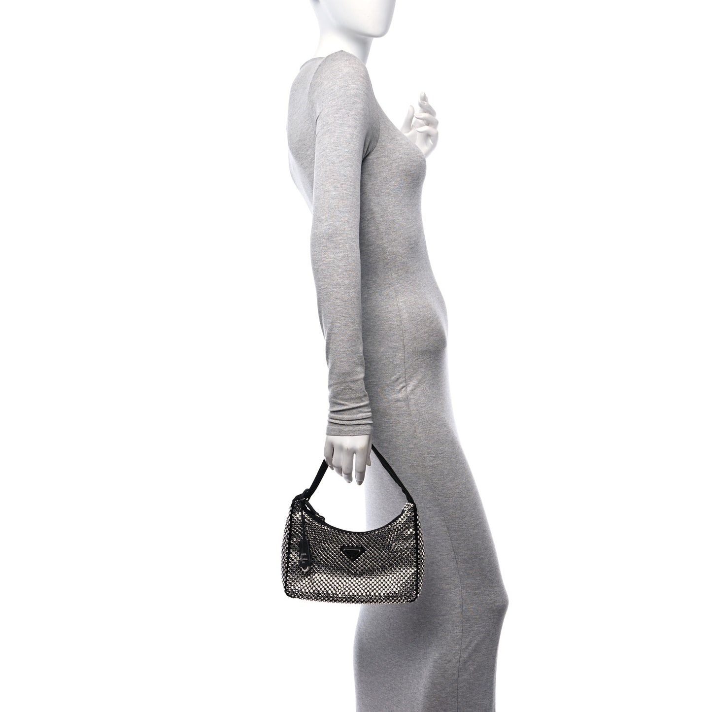 Satin Crystal Mini Re-Edition 2000 Bag Cristal