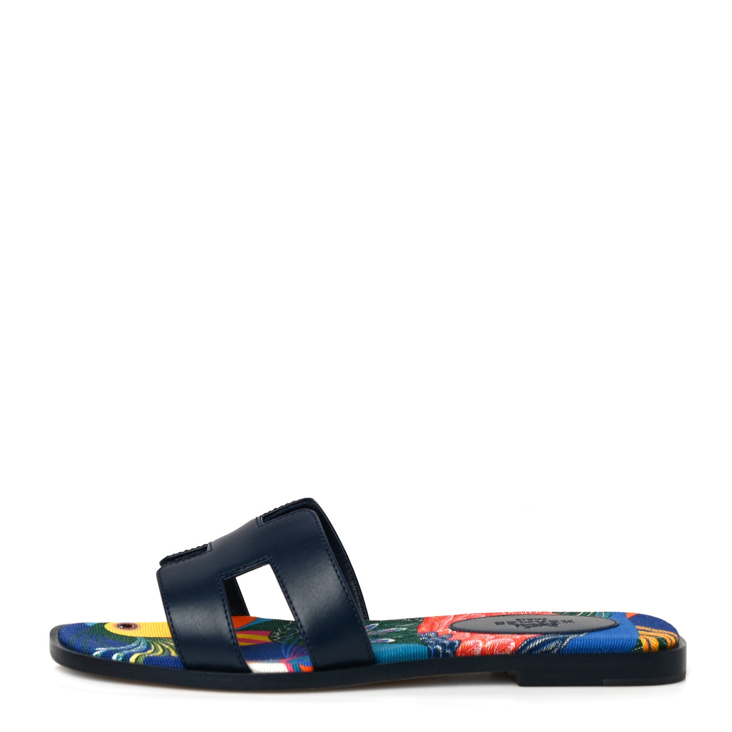 Calfskin Toucans de Paradis Oran Sandals 35.5 Bleu Indigo