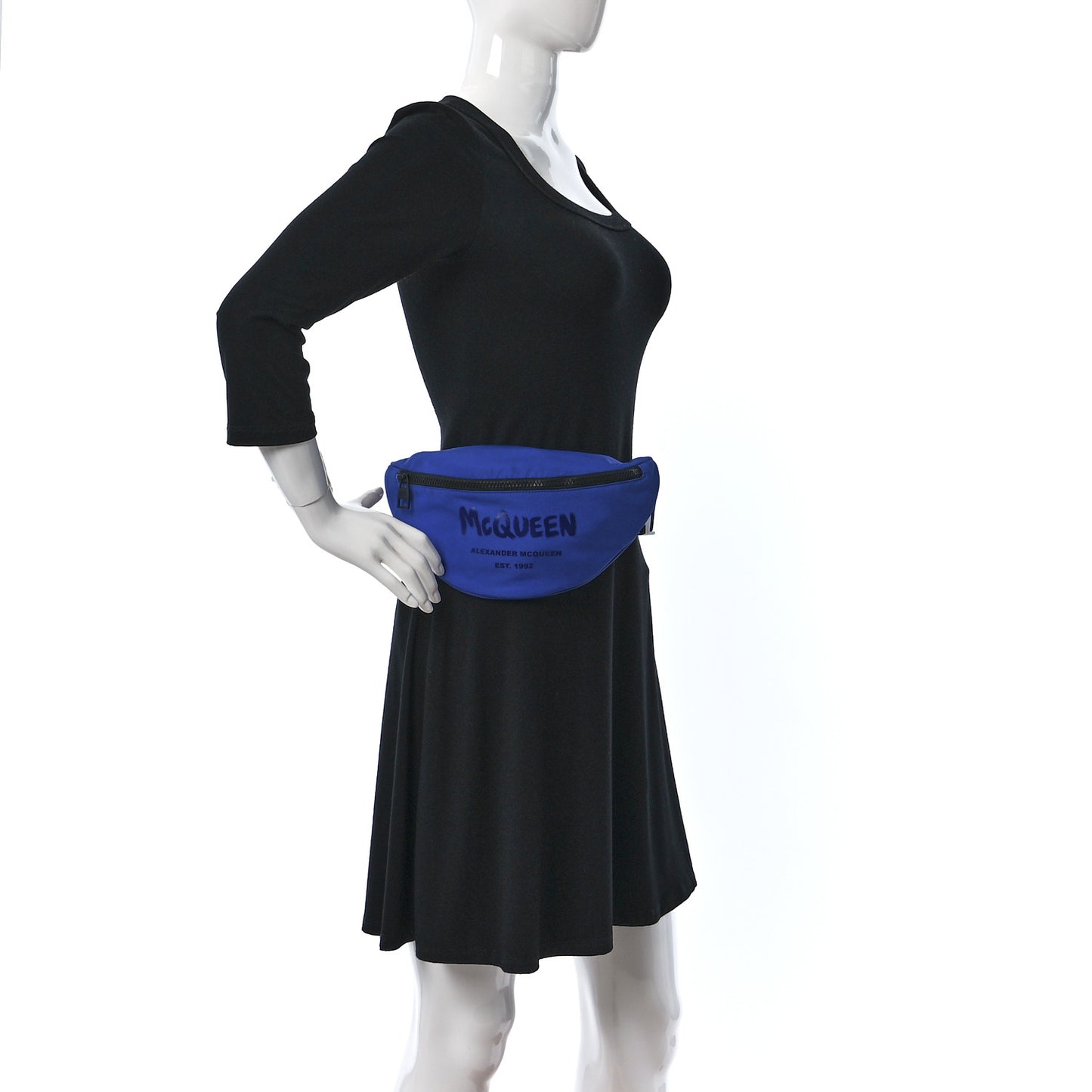 Nylon Graffiti Logo Belt Bag Ultramarine