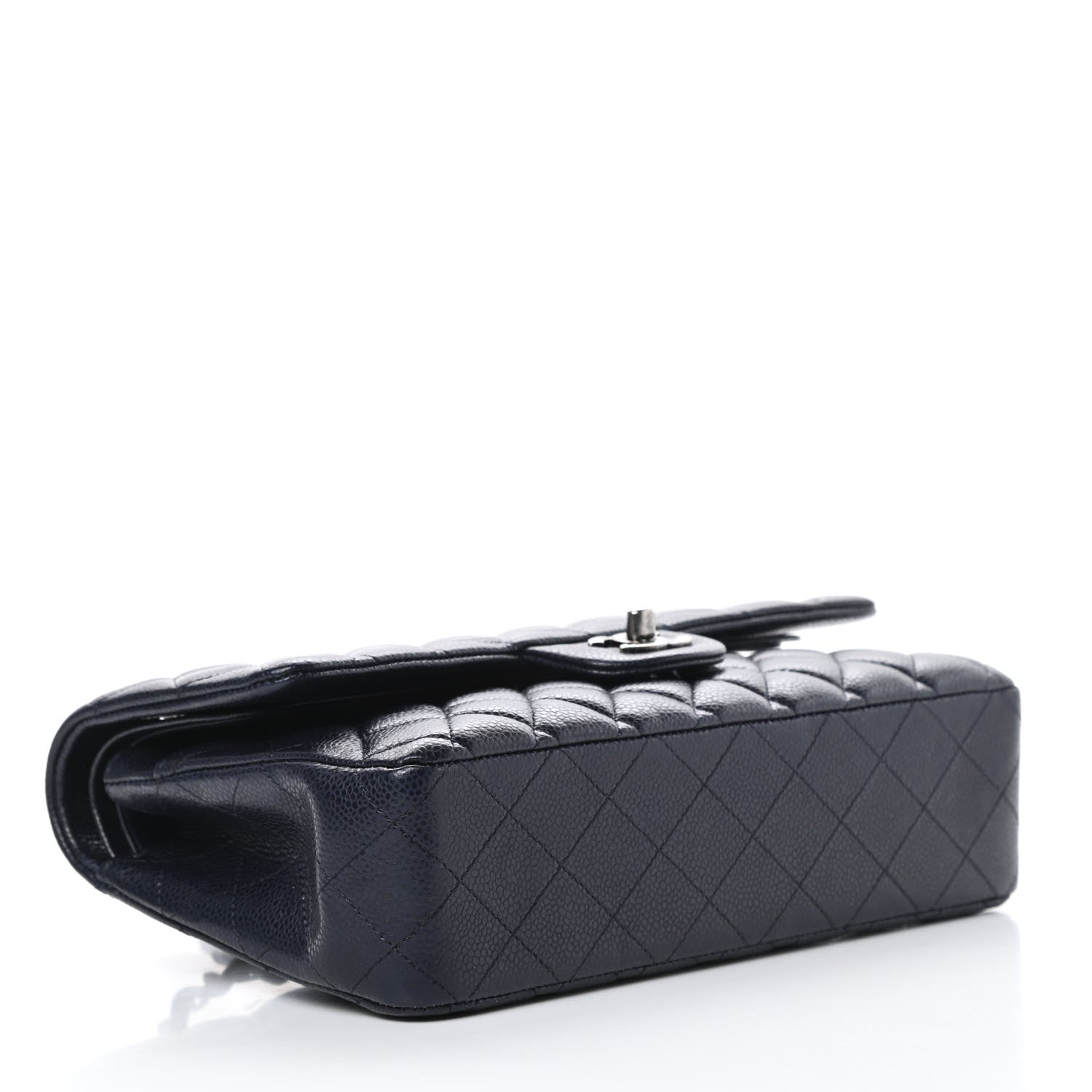 Chanel Caviar Quilted Medium Double Flap Navy 4 of 12