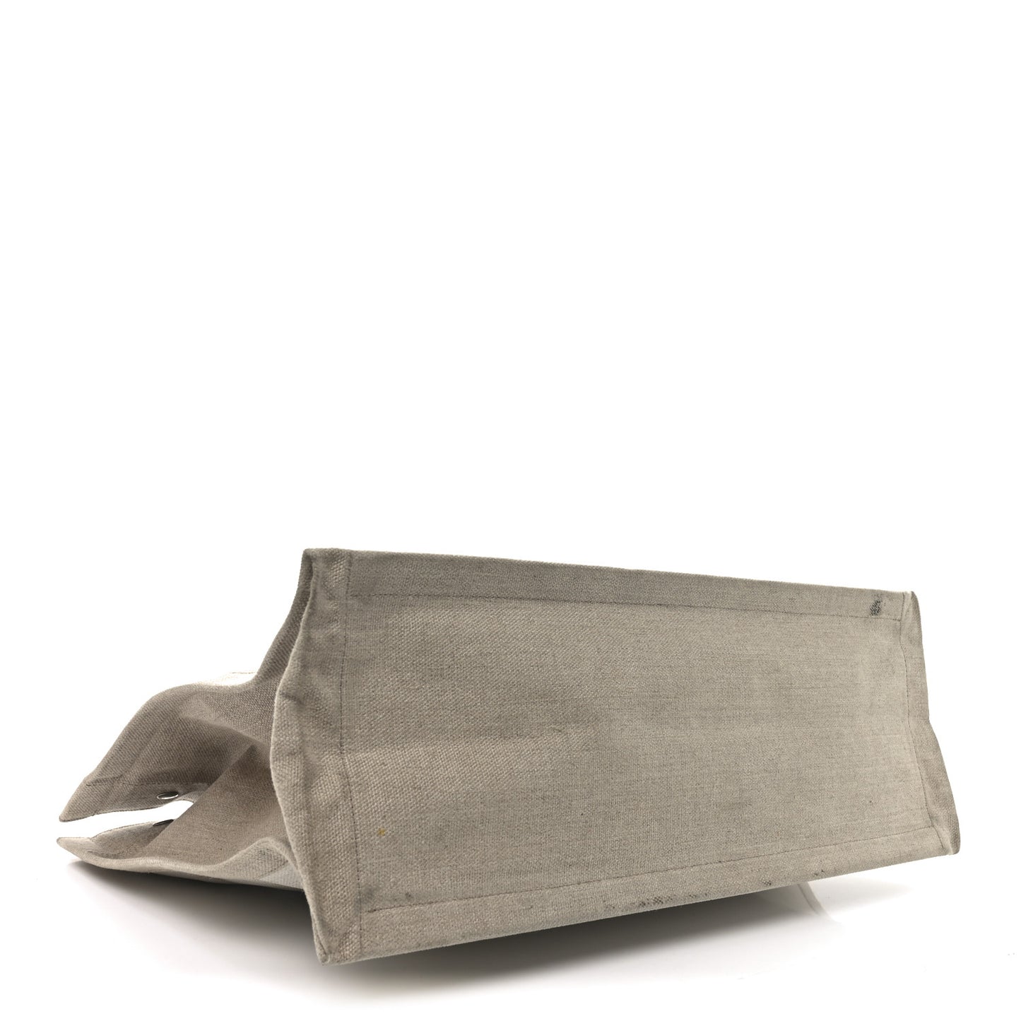 Linen Calfskin Rive Gauche Tote Greggio Natural