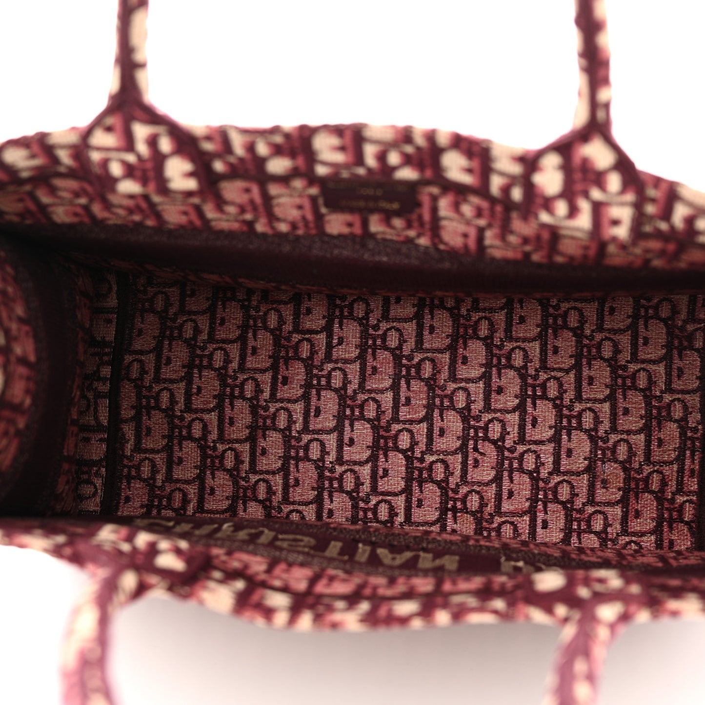 Oblique Medium Book Tote Burgundy Multicolor