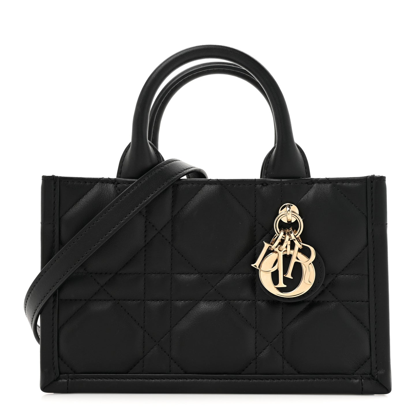 Calfksin Macrocannage Mini Book Tote Black
