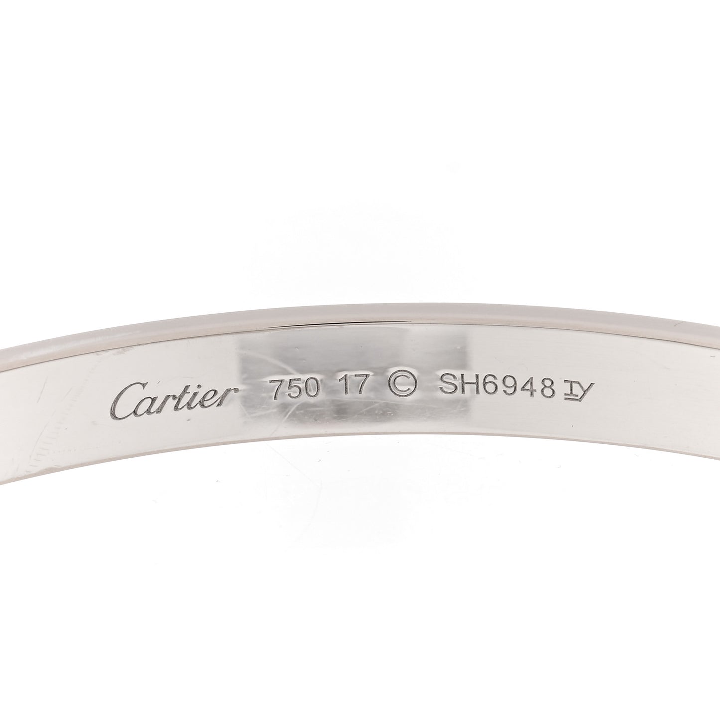 18K White Gold LOVE Bracelet 17