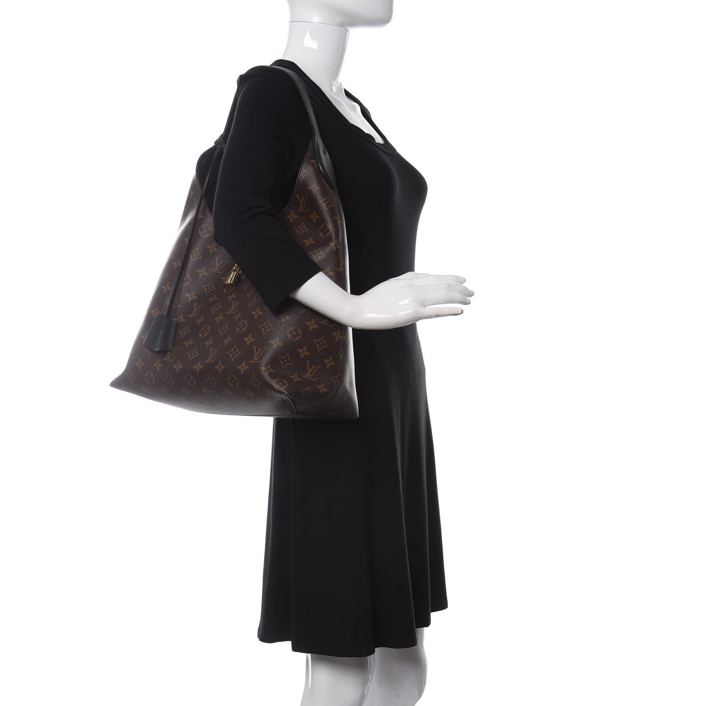 Monogram Flower Hobo Black