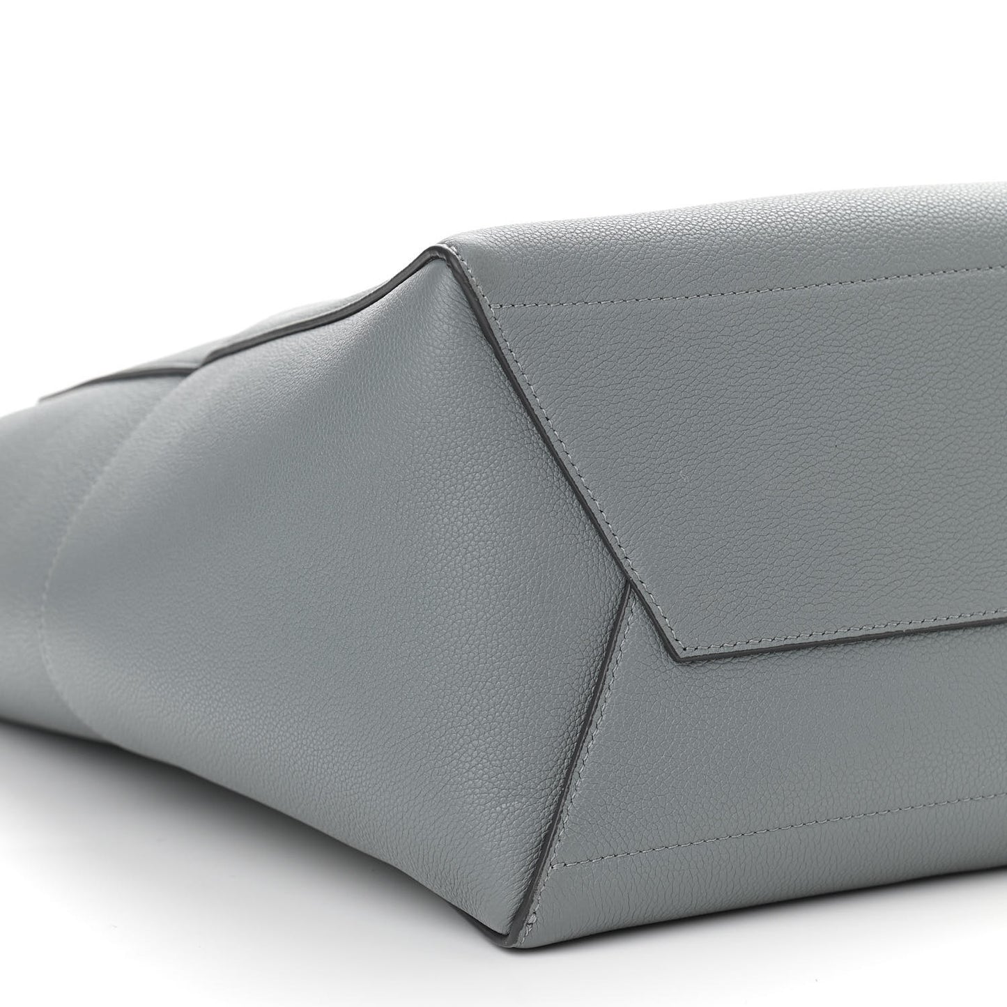 Soft Grained Calfskin Sangle Bucket Bag Storm