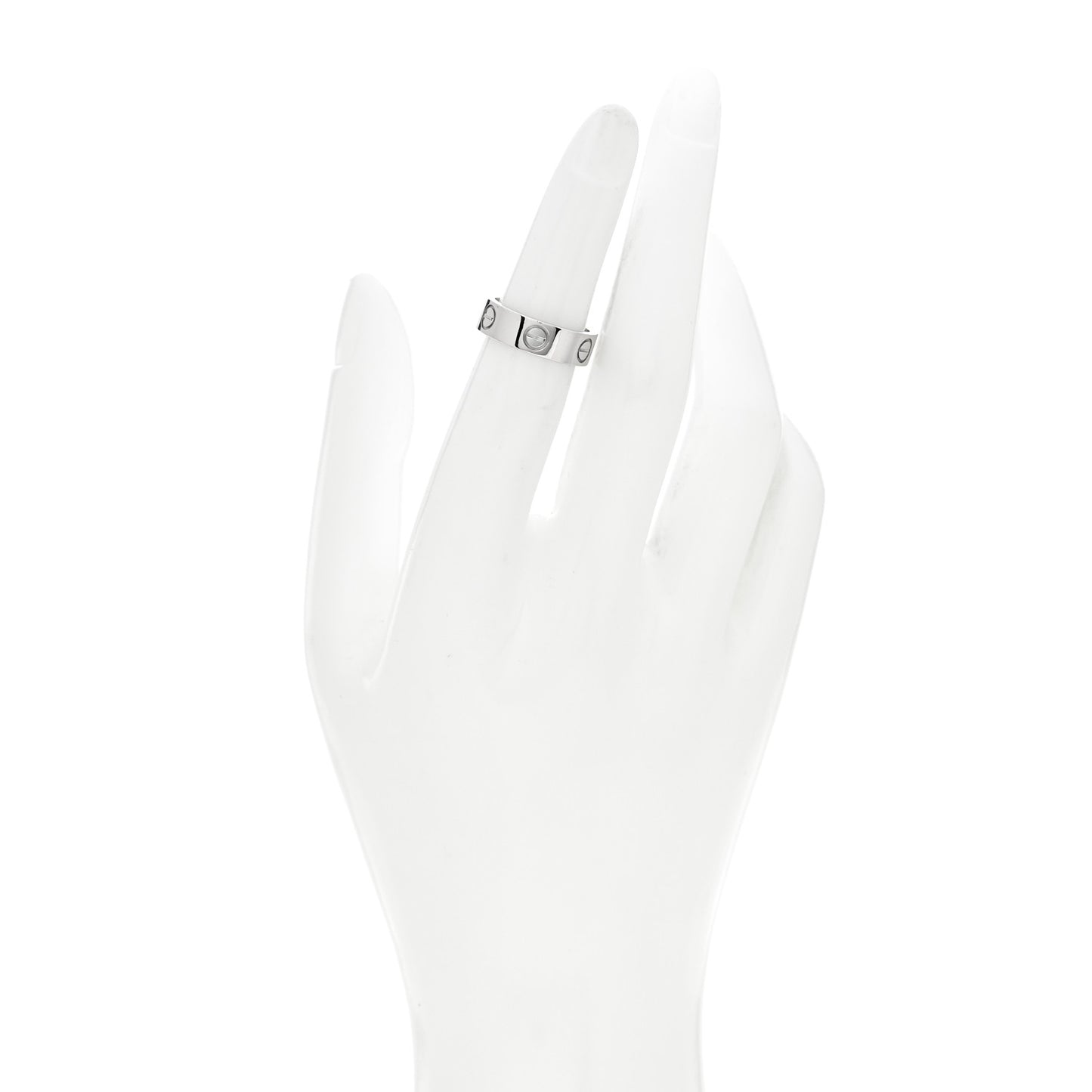 18K White Gold 5.5mm LOVE Ring 49 4.75