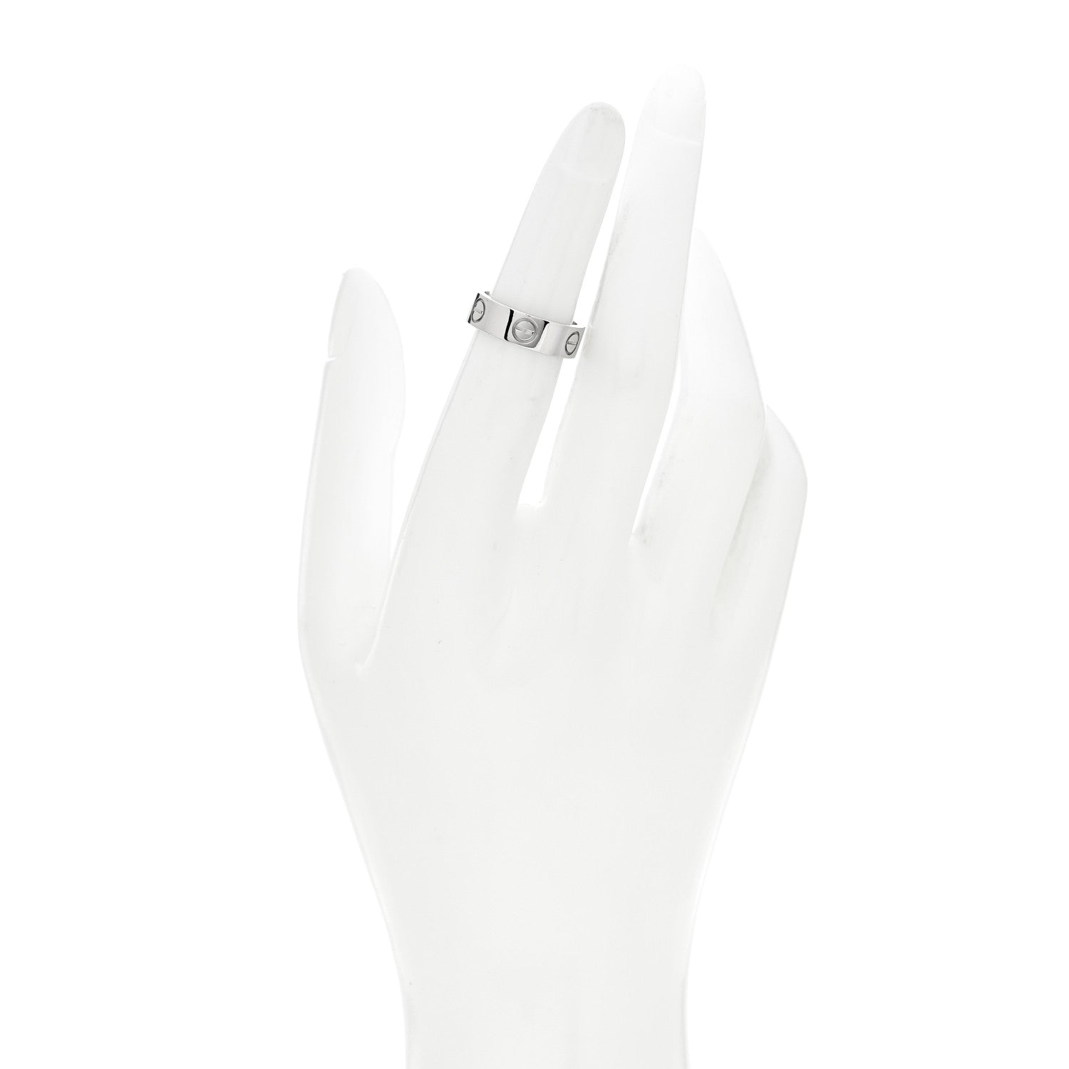 Cartier 18K White Gold 5.5mm LOVE Ring 49 4.75 2 of 4