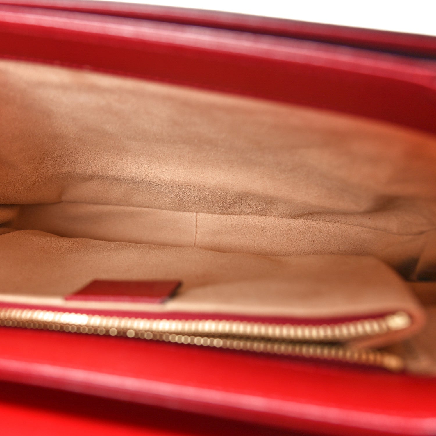 Gucci GG Supreme Monogram Azalea Calfskin Horsebit 1955 Shoulder Bag Beige Ebony New Cherry Red 5 of 10