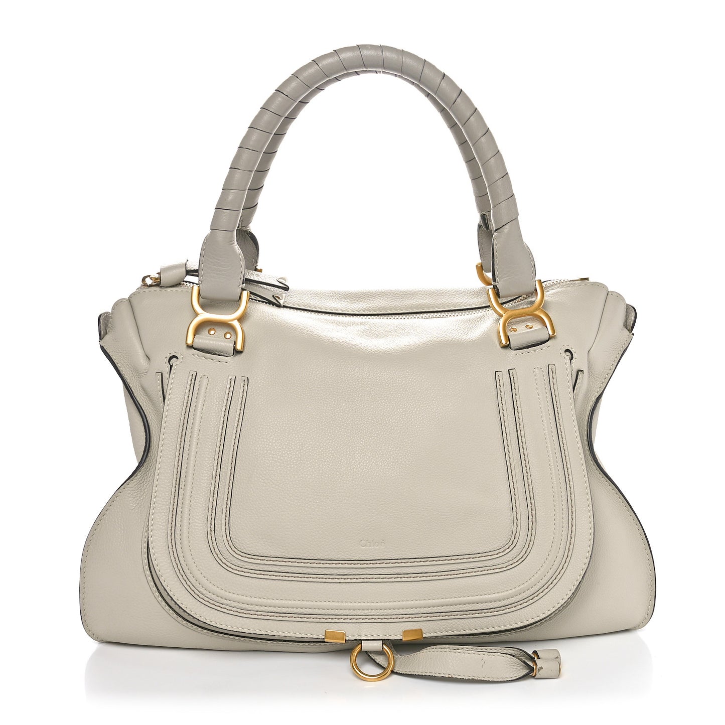 Calfskin Large Marcie Satchel Dove