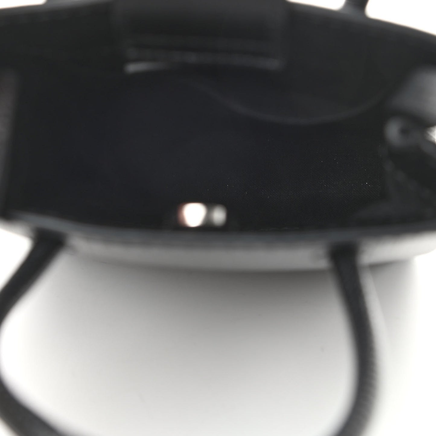 Squared Calfskin Logo Shopping Phone Holder Bag Black