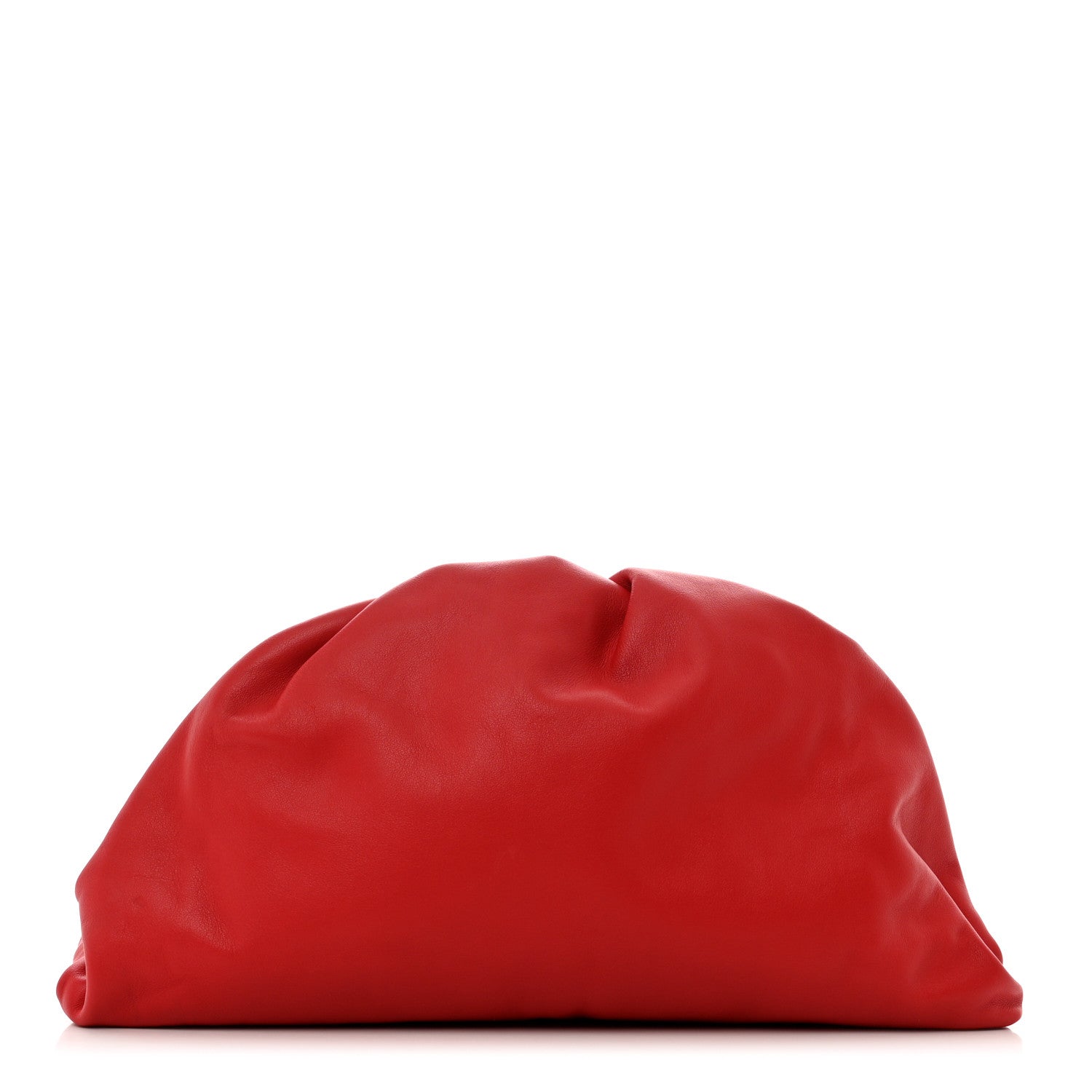 Bottega Veneta Smooth Butter Calf The Pouch Oversized Clutch Bright Red 1 of 8