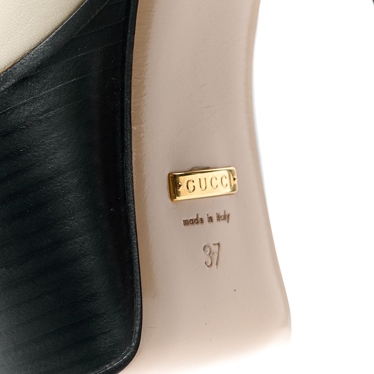Gucci Malaga Kid Pearl Studded Vegas Platform Loafers 37 Mystic White 6 of 11