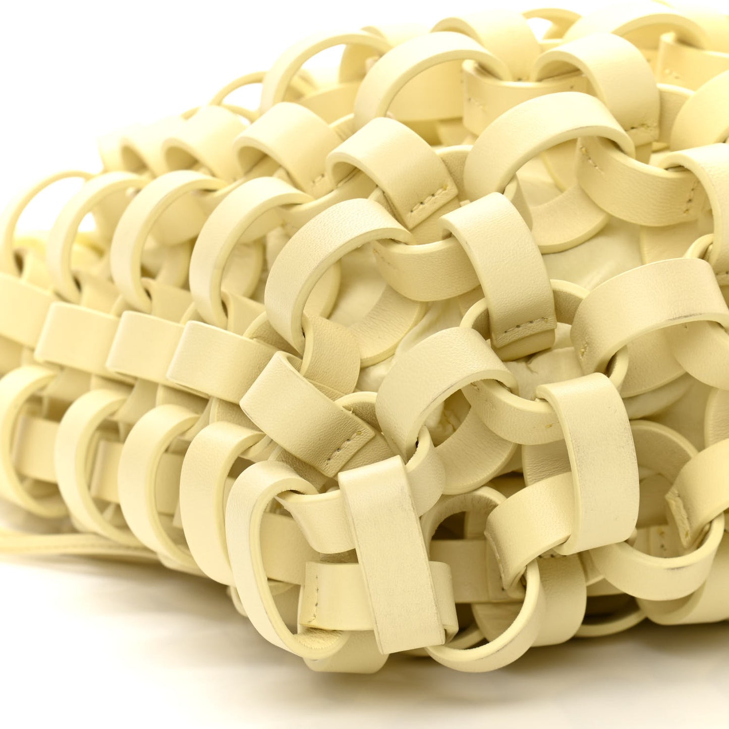 Lambskin Intrecciato Drawstring Shopper Tote Buttercup Yellow