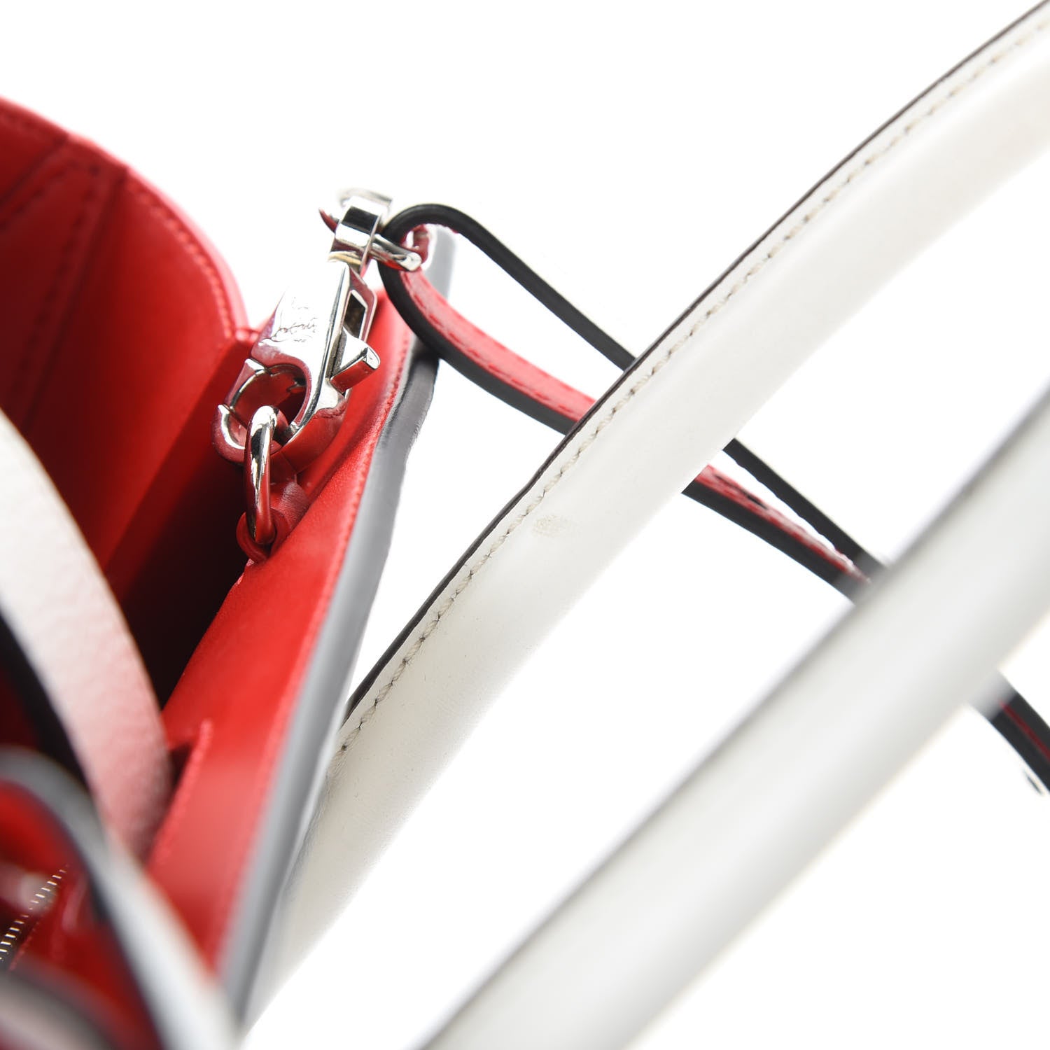 Christian Louboutin Calfskin Empire Studded Medium Paloma Snow 16 of 16